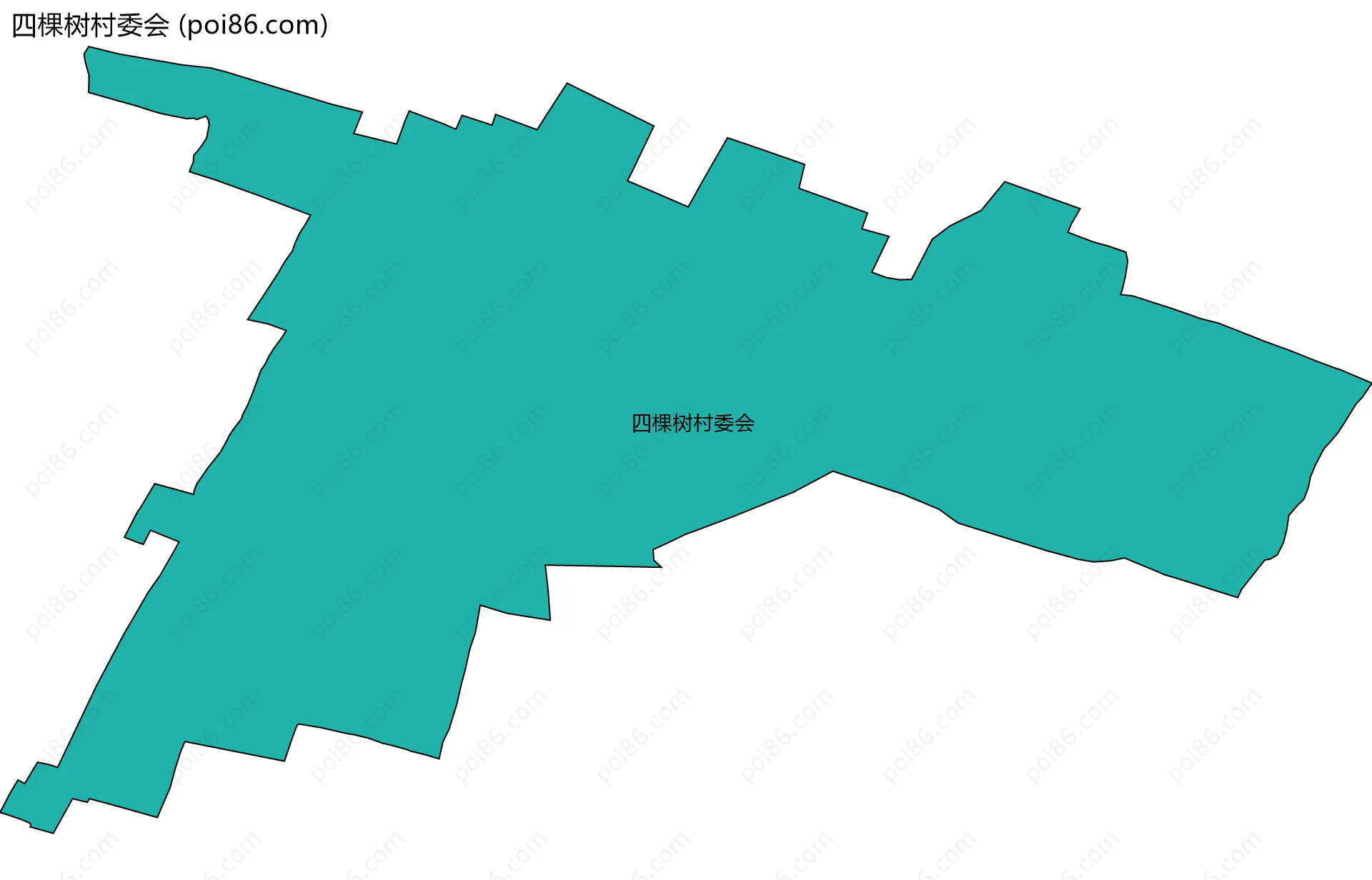 四棵树村委会边界地图