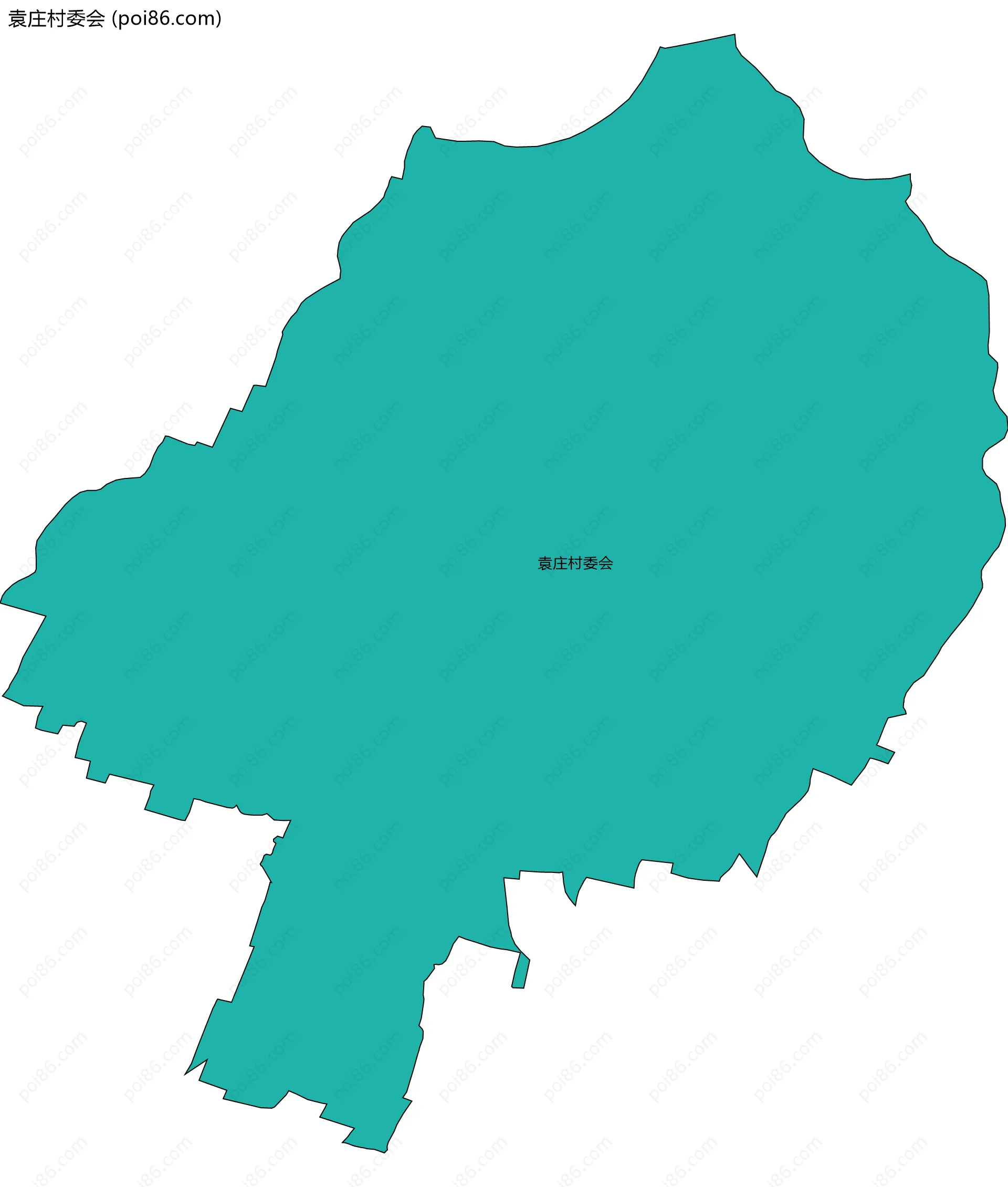 袁庄村委会边界地图