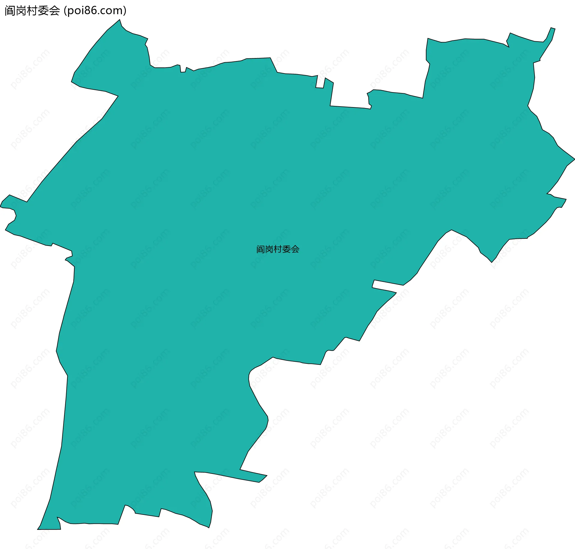 阎岗村委会边界地图