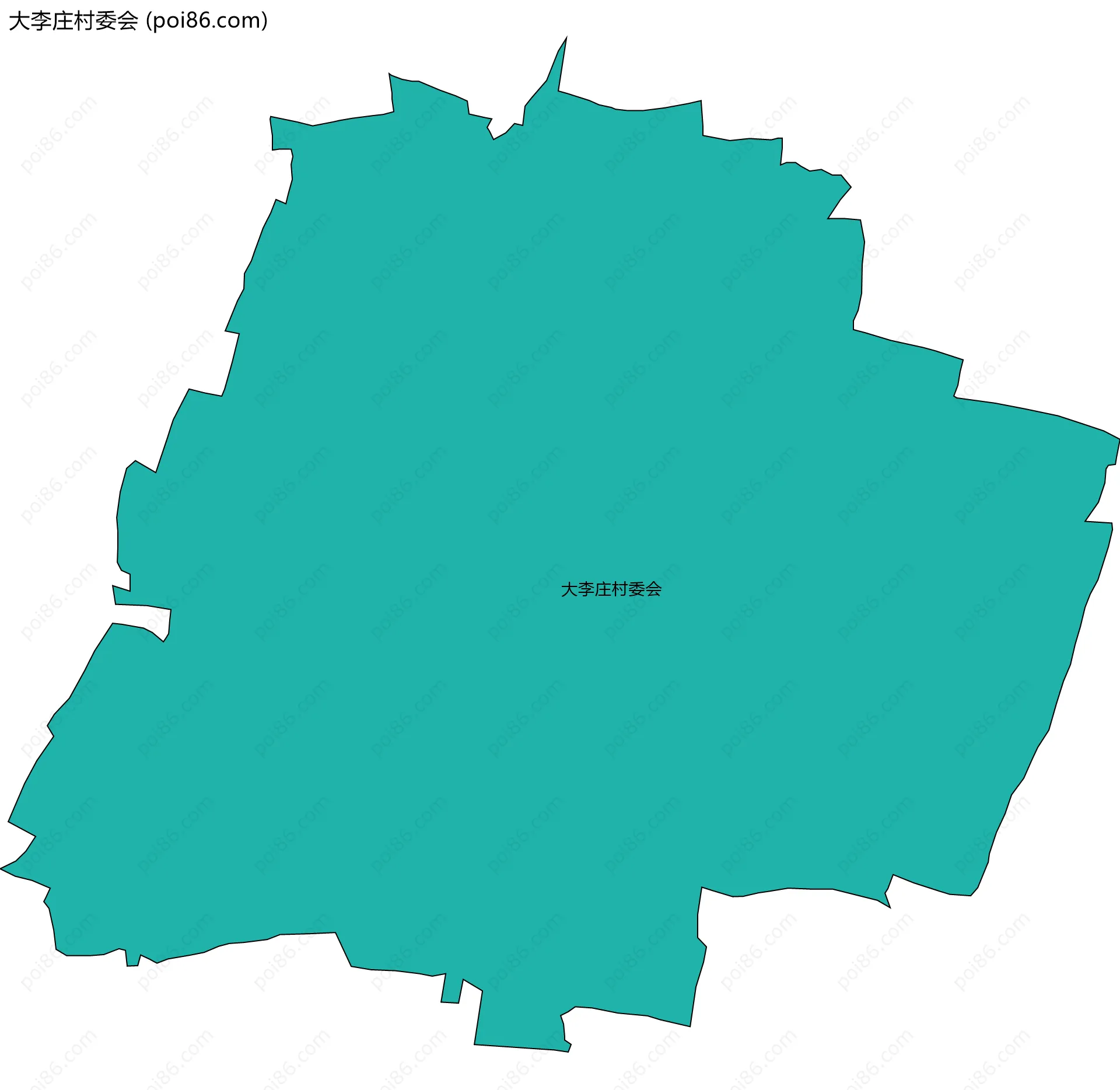 大李庄村委会边界地图