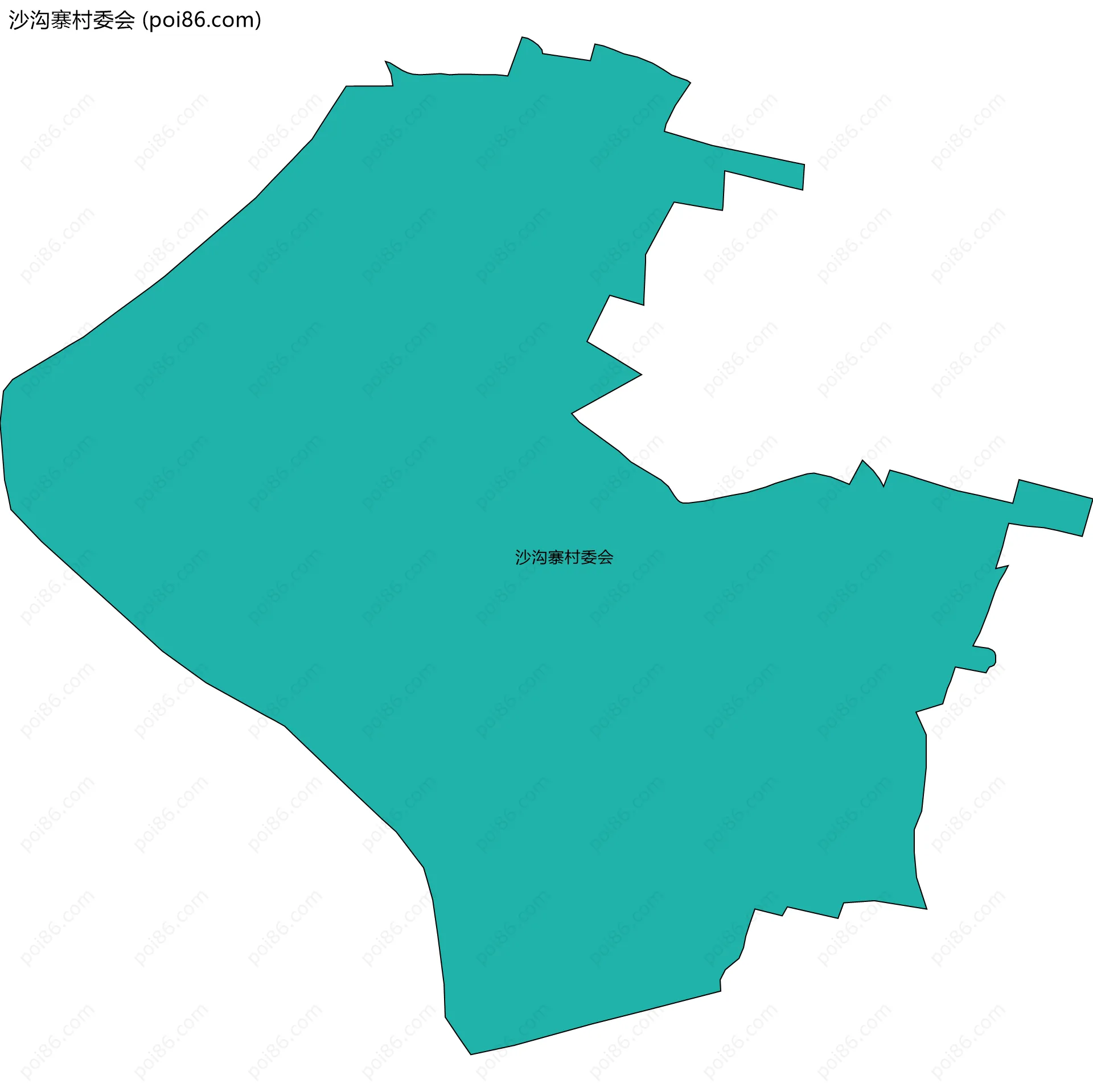 沙沟寨村委会边界地图