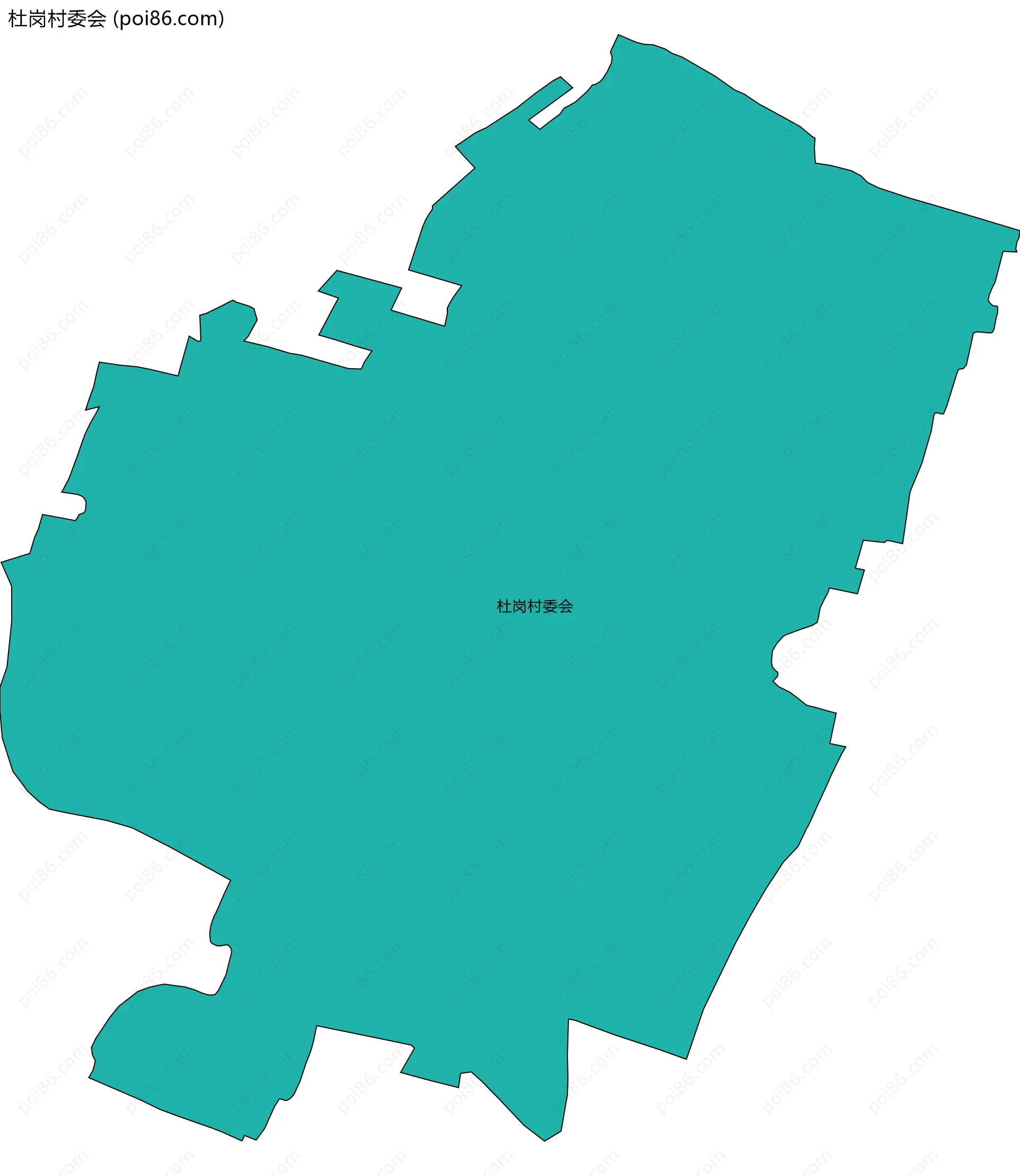 杜岗村委会边界地图