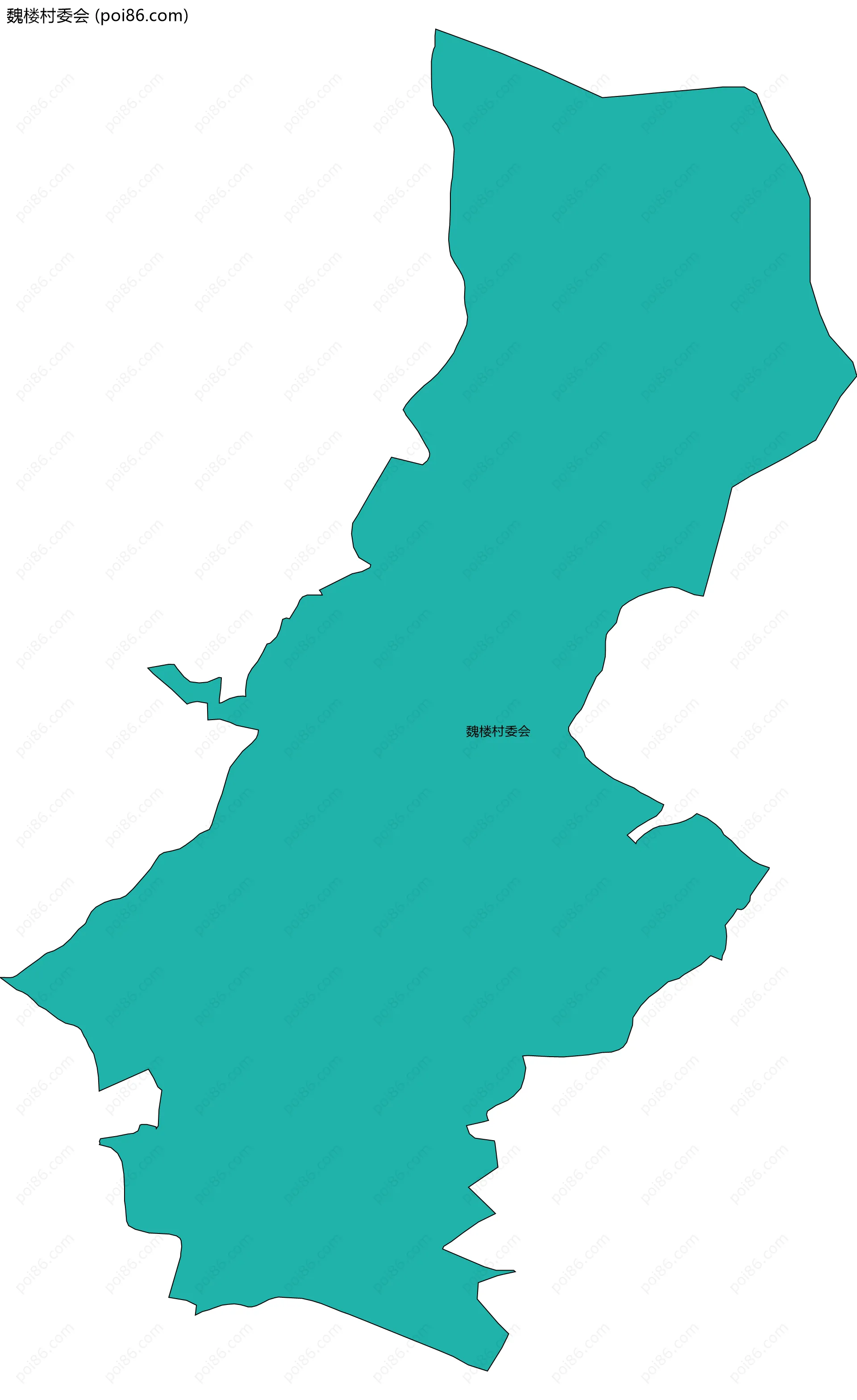 魏楼村委会边界地图