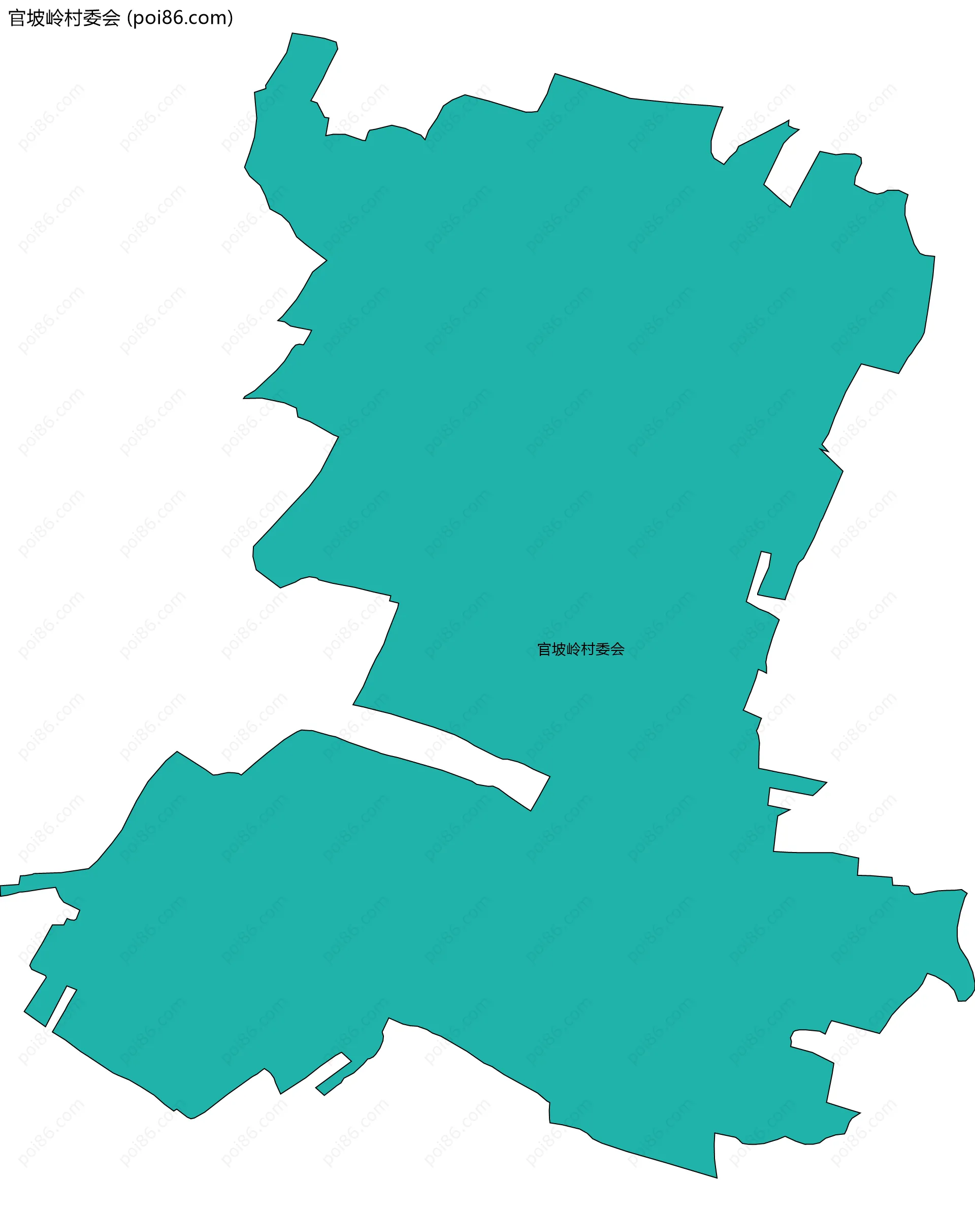 官坡岭村委会边界地图
