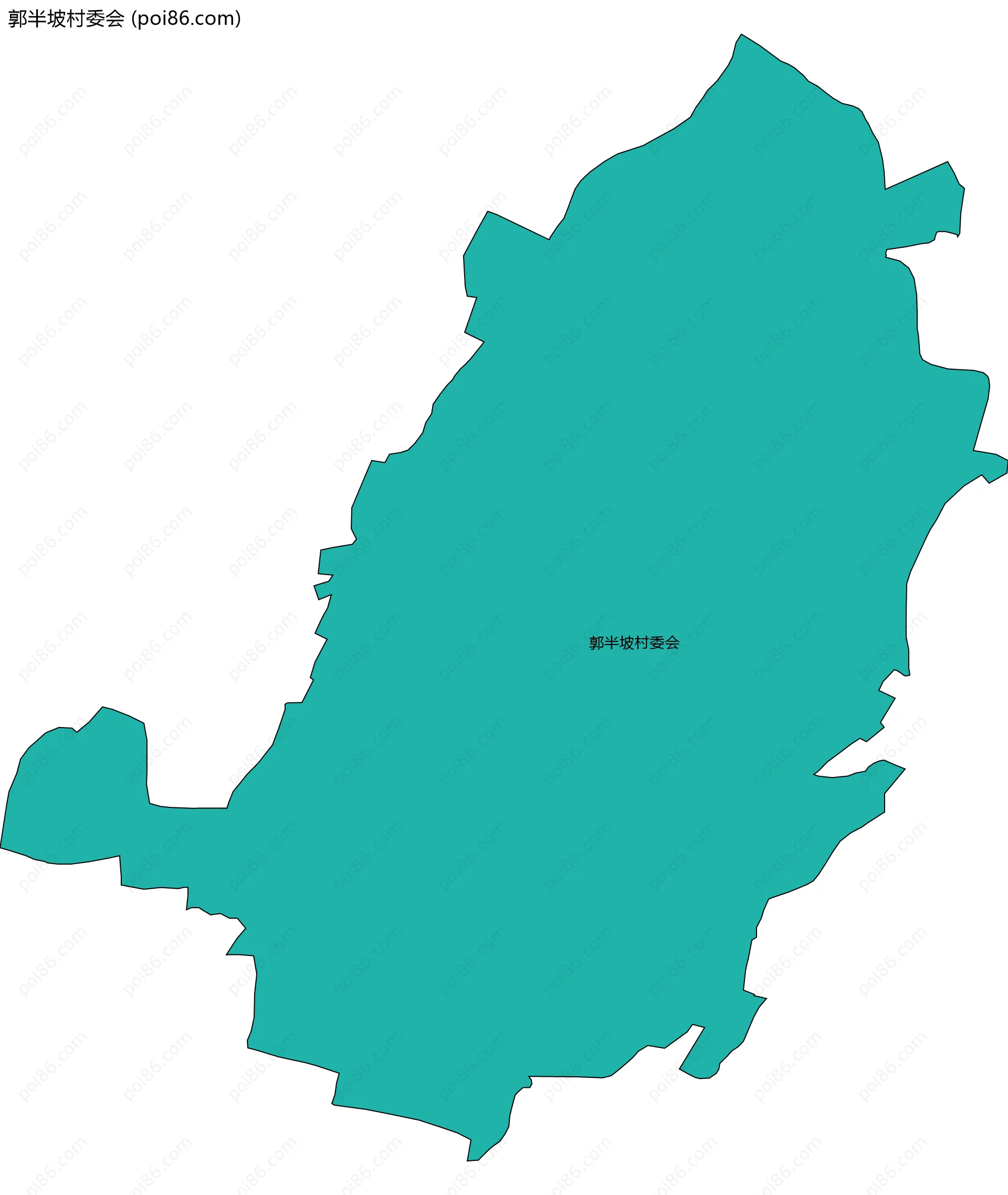 郭半坡村委会边界地图