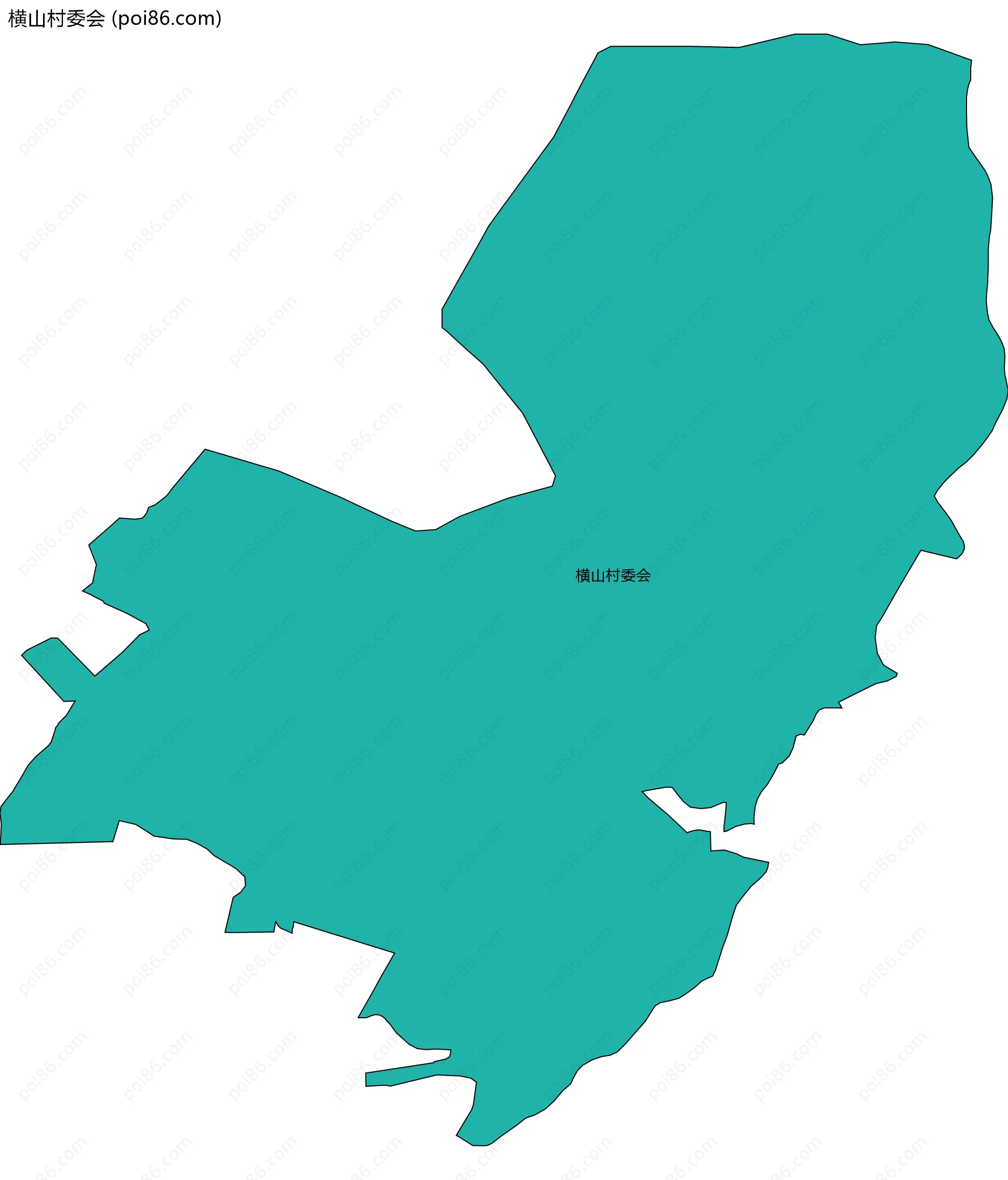 横山村委会边界地图
