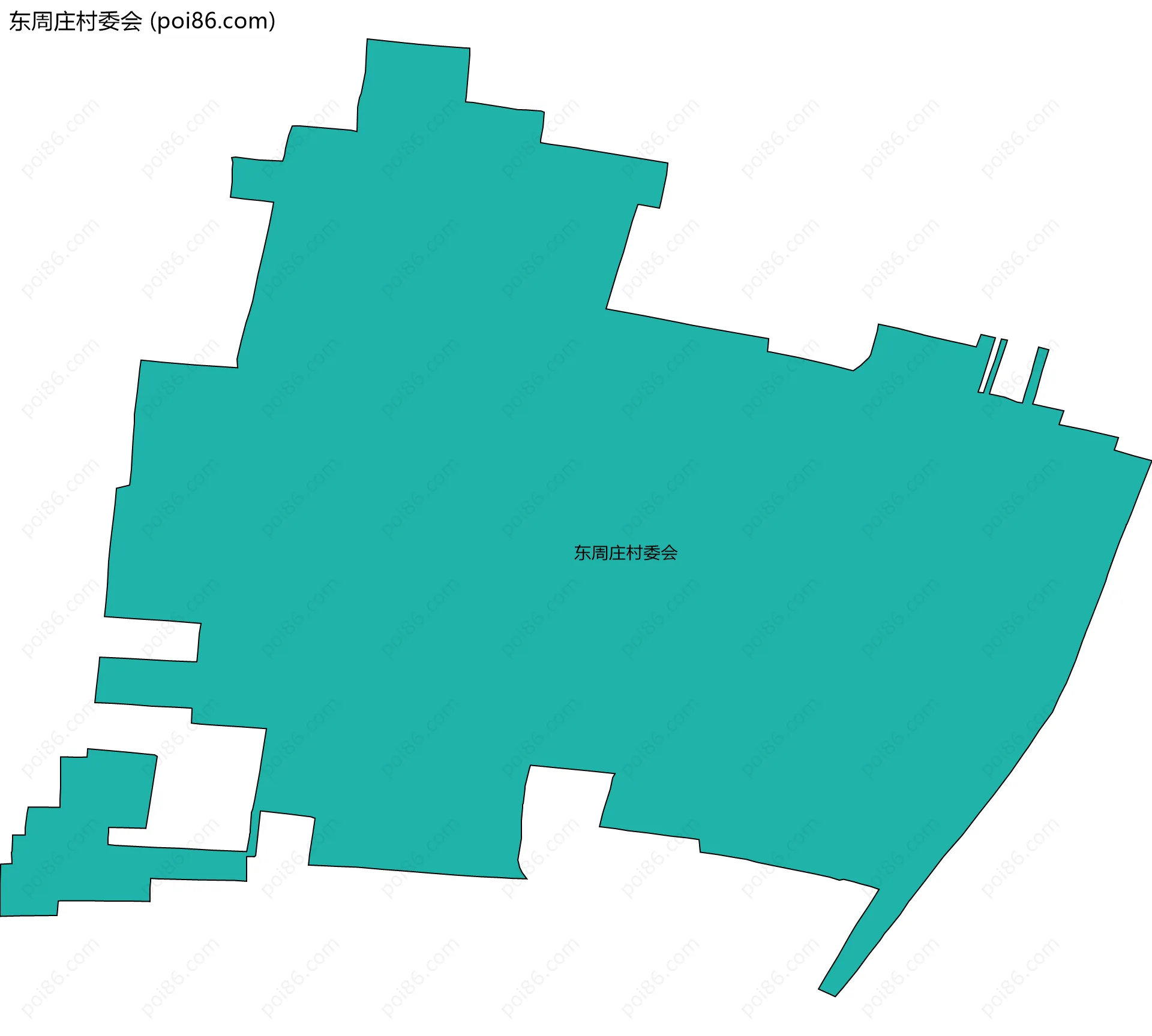 东周庄村委会边界地图