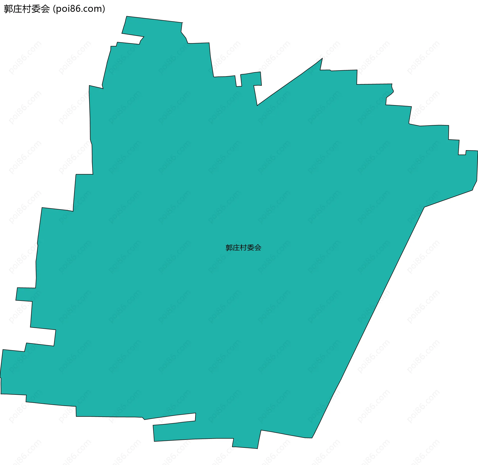 郭庄村委会边界地图