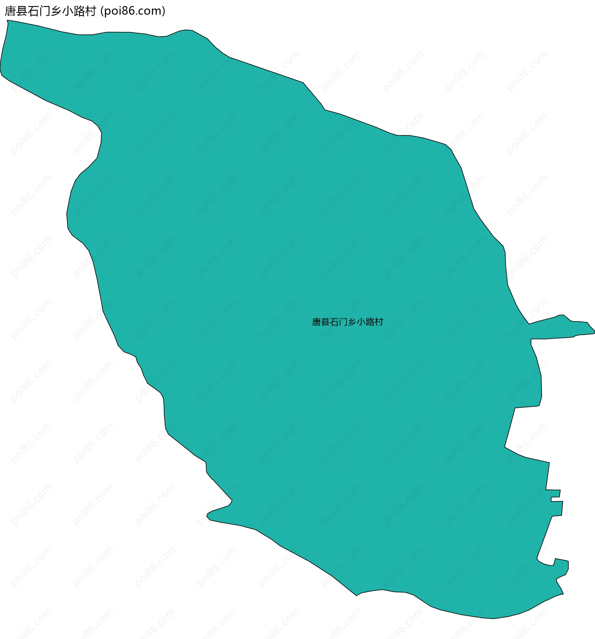 唐县石门乡小路村边界地图