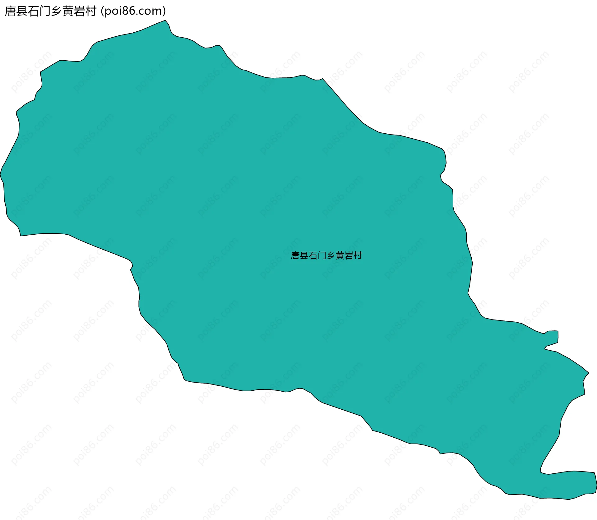 唐县石门乡黄岩村边界地图