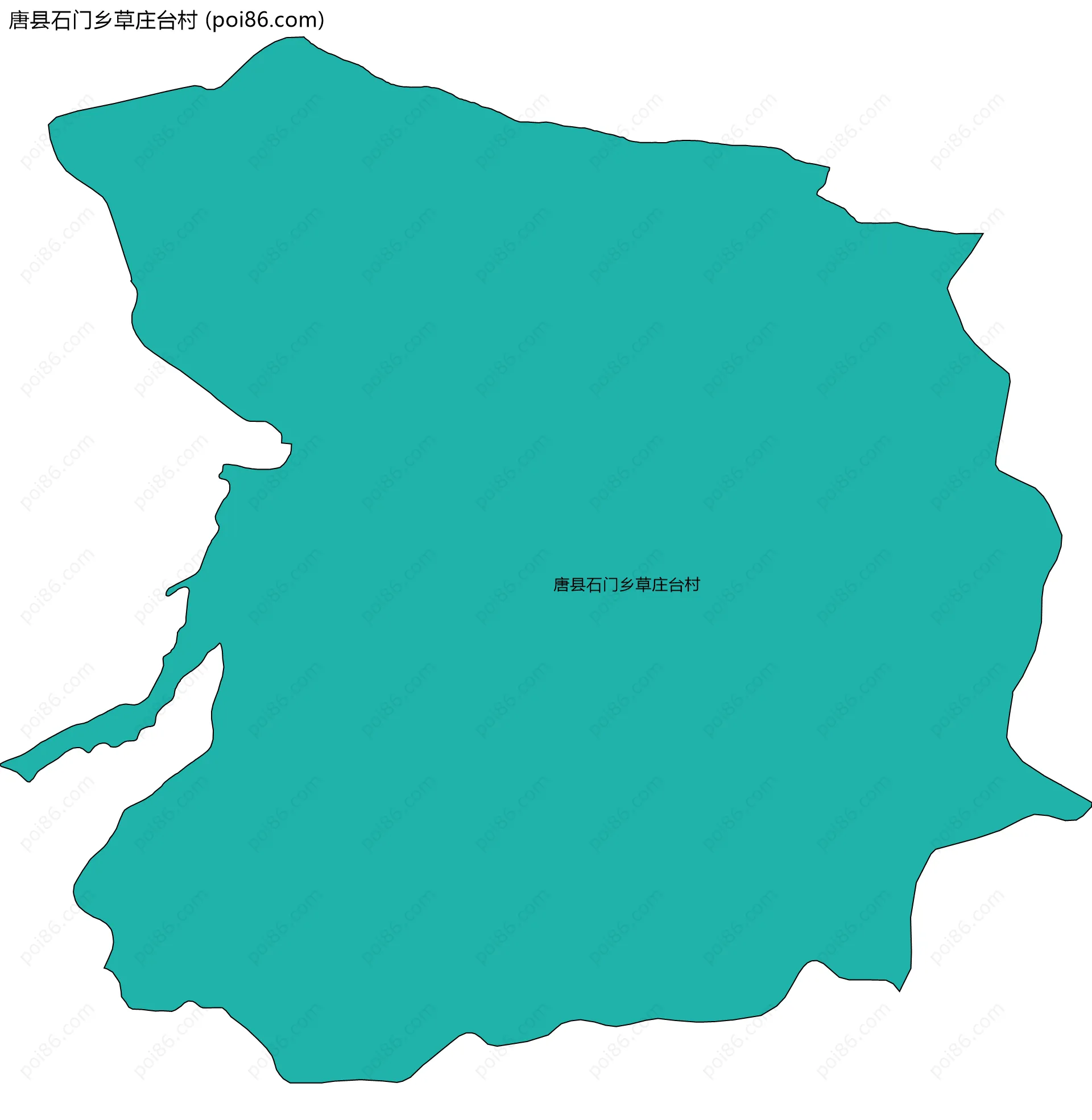 唐县石门乡草庄台村边界地图