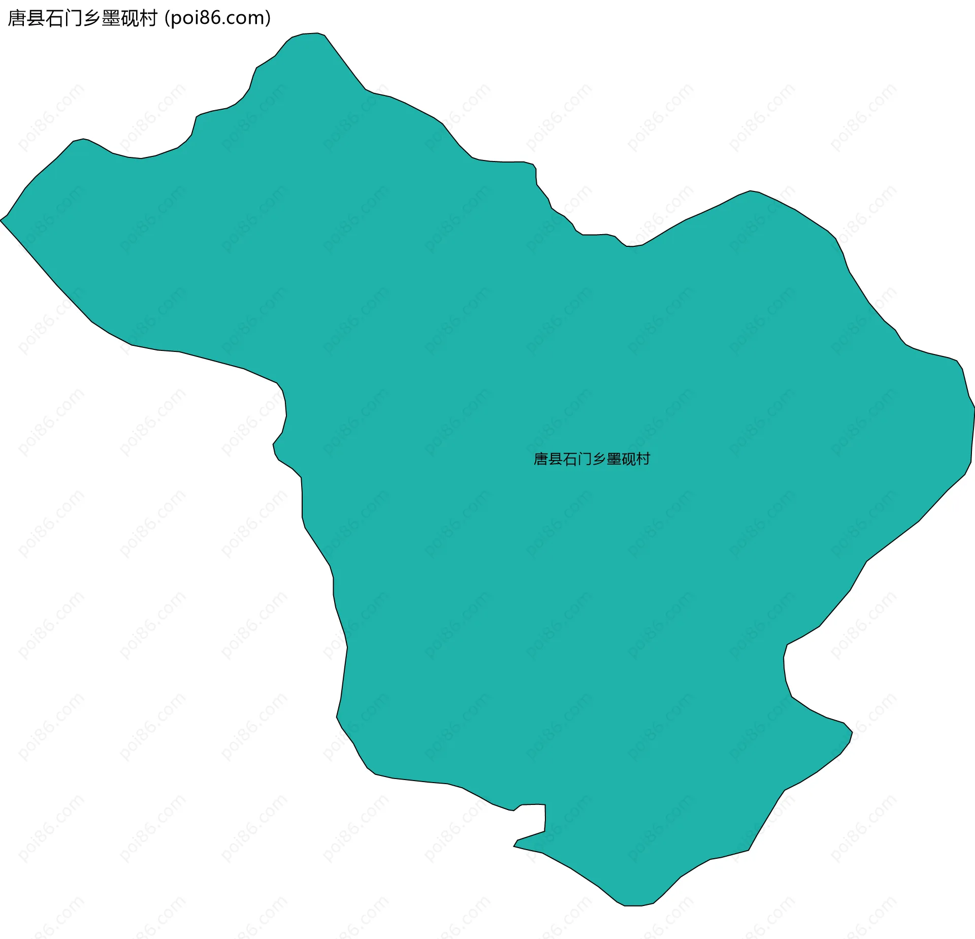 唐县石门乡墨砚村边界地图