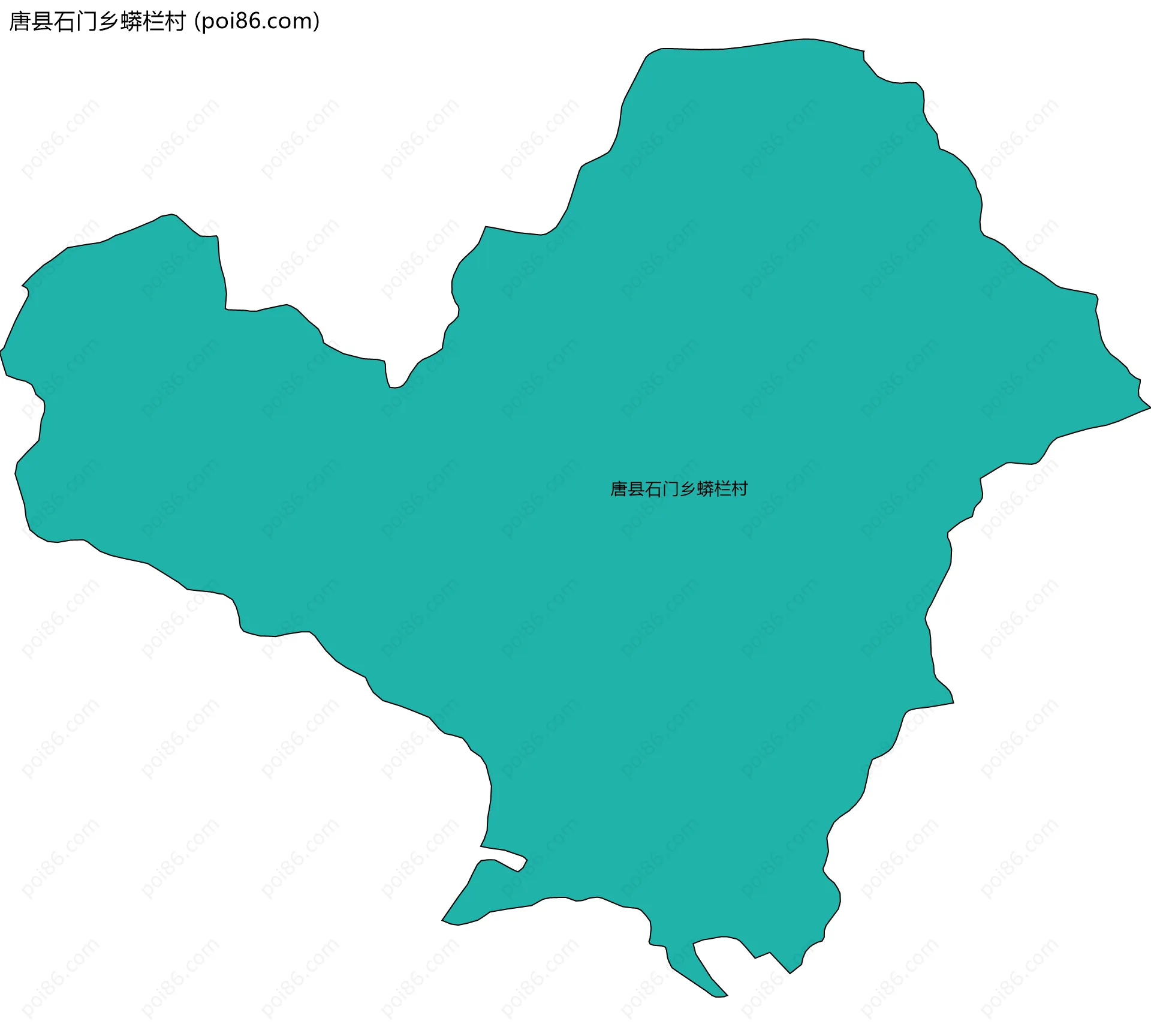 唐县石门乡蟒栏村边界地图