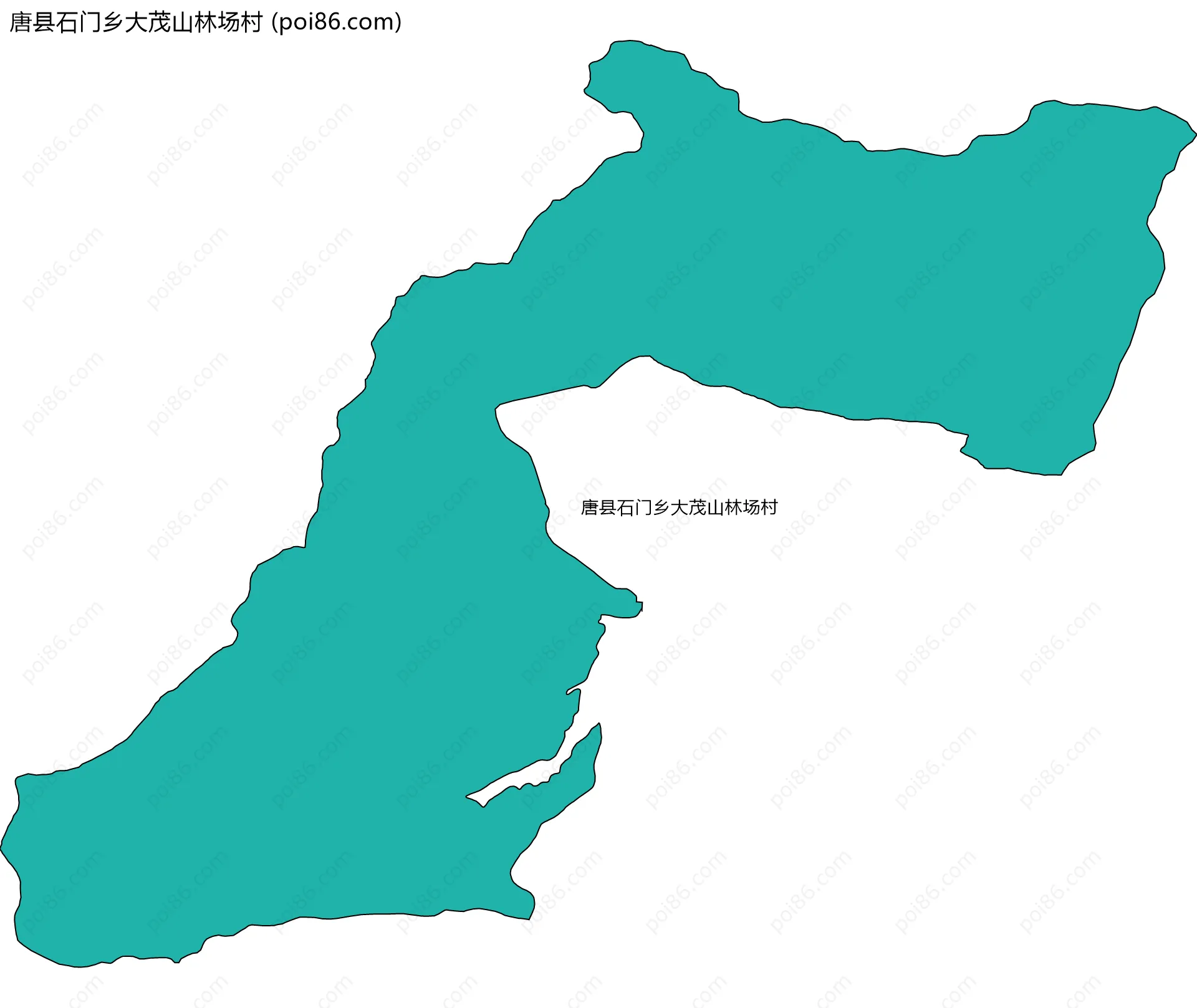 唐县石门乡大茂山林场村边界地图