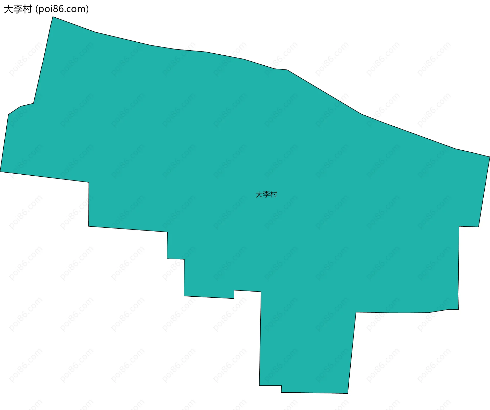 大李村边界地图