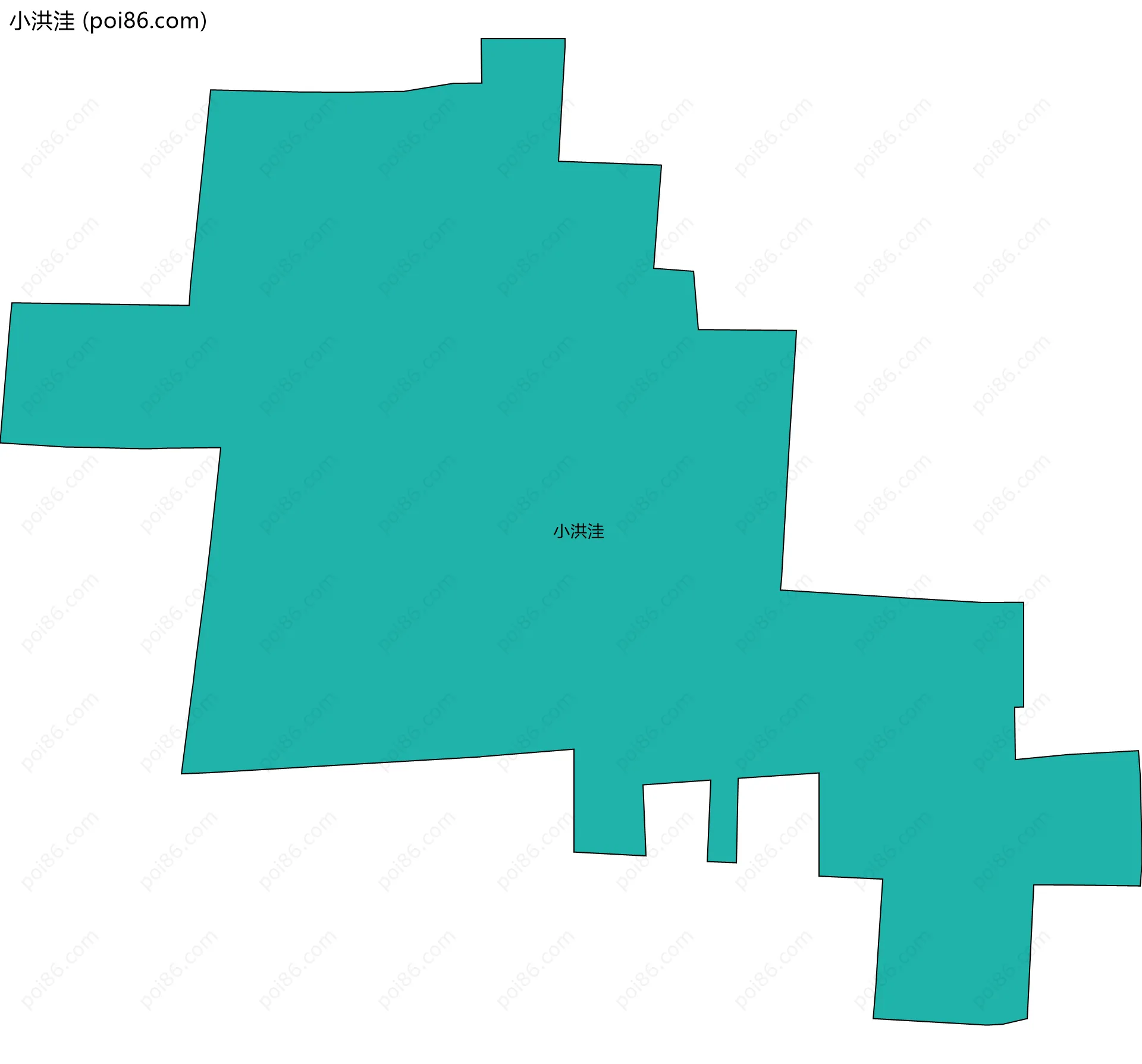 小洪洼边界地图