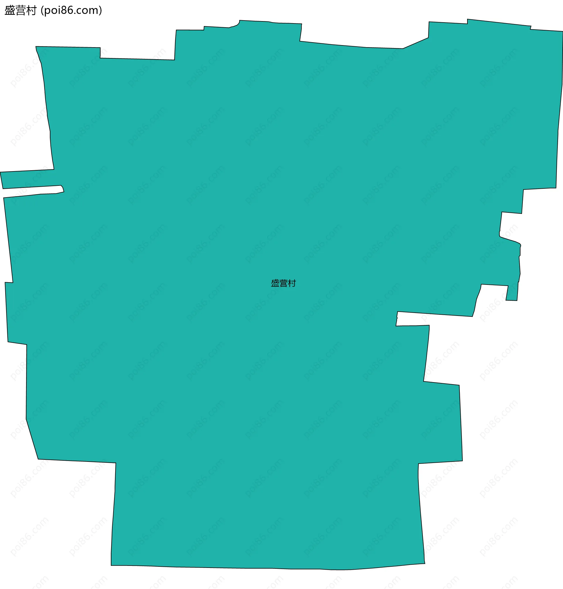 盛营村边界地图