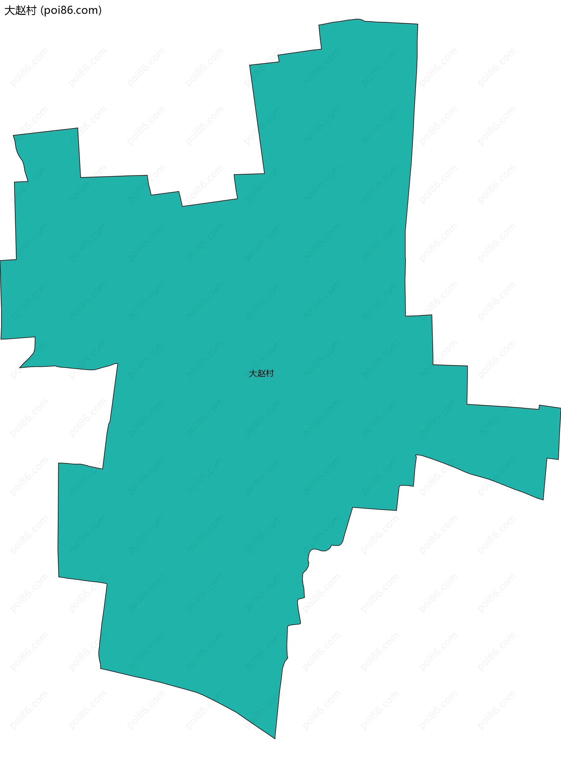 大赵村边界地图