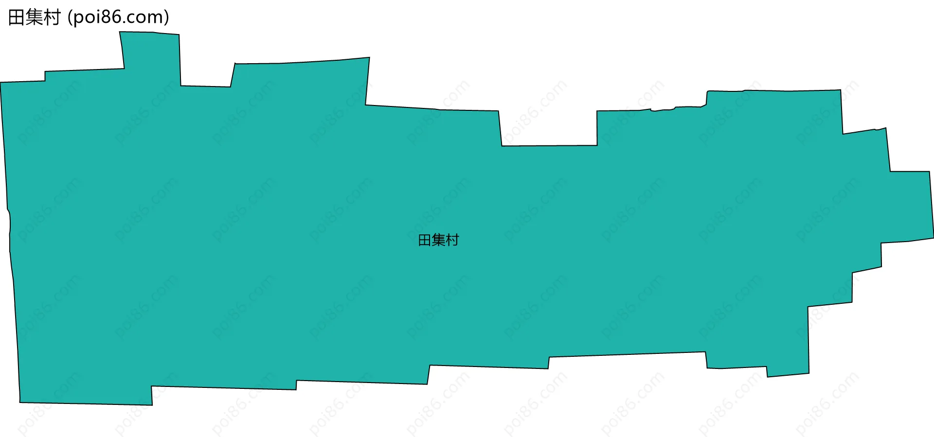 田集村边界地图
