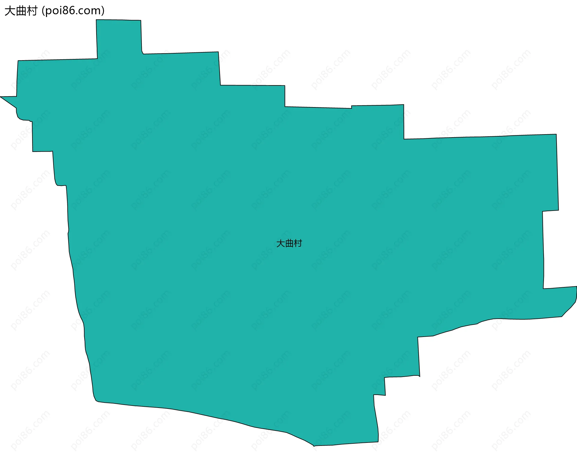 大曲村边界地图
