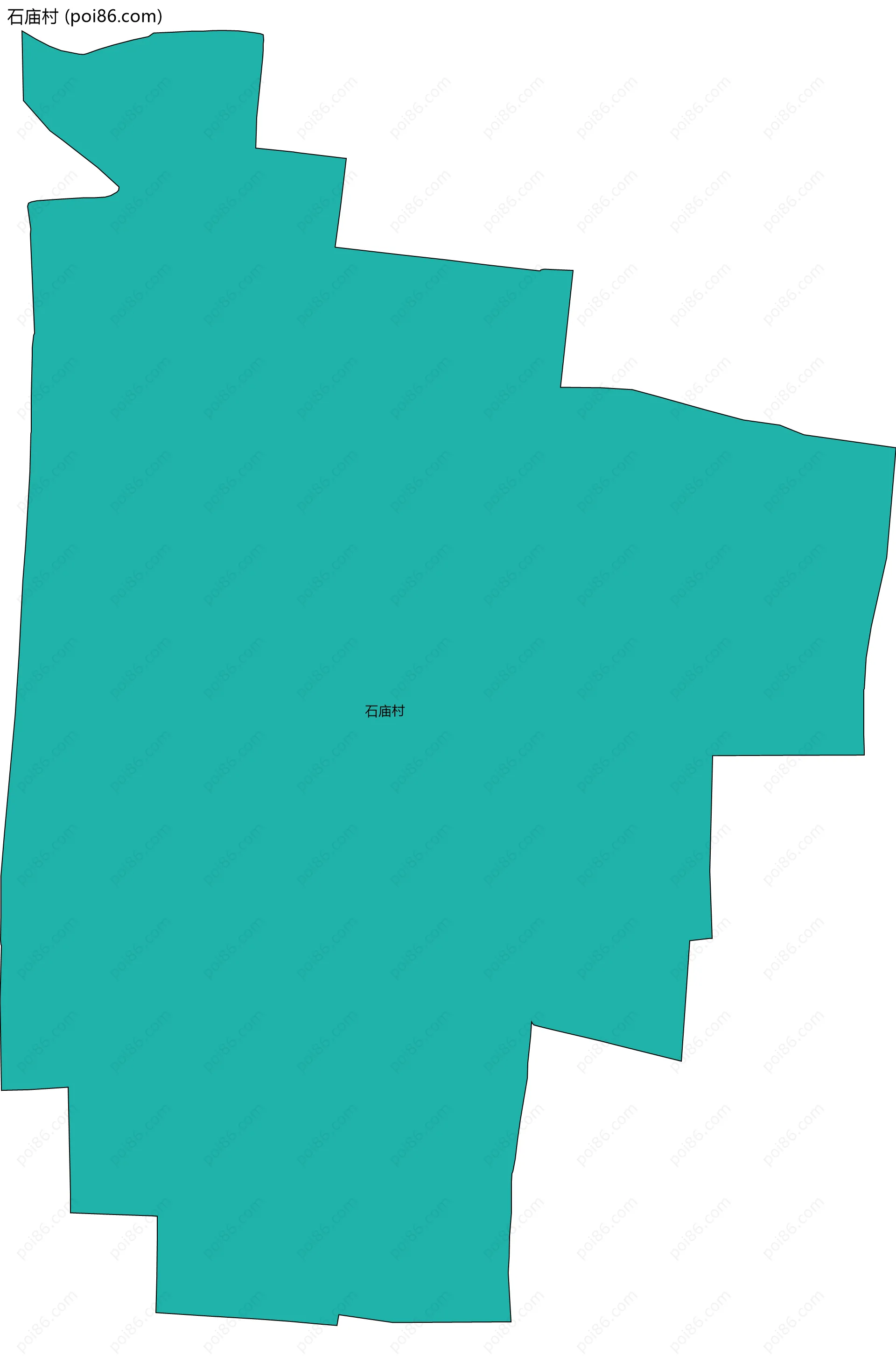 石庙村边界地图