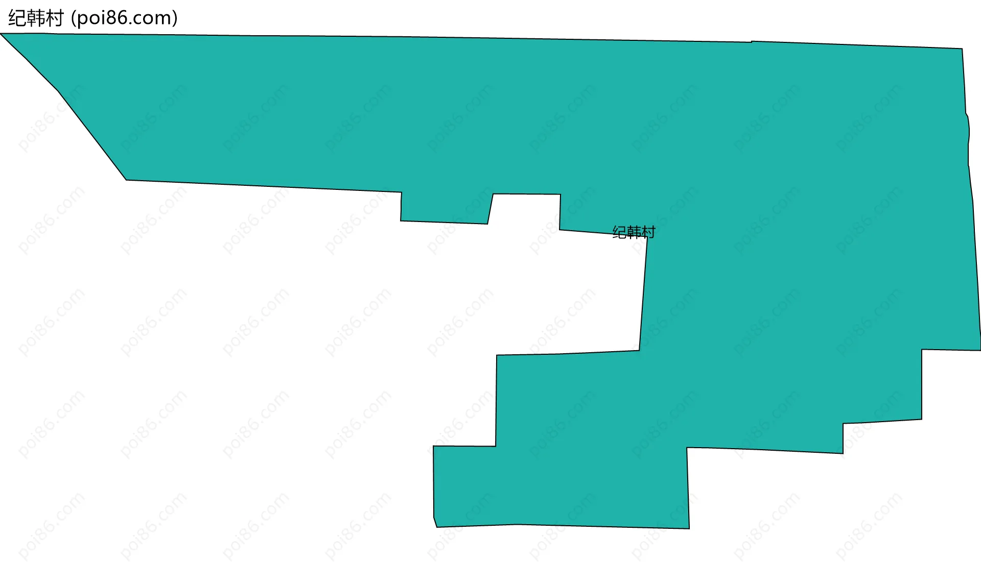 纪韩村边界地图