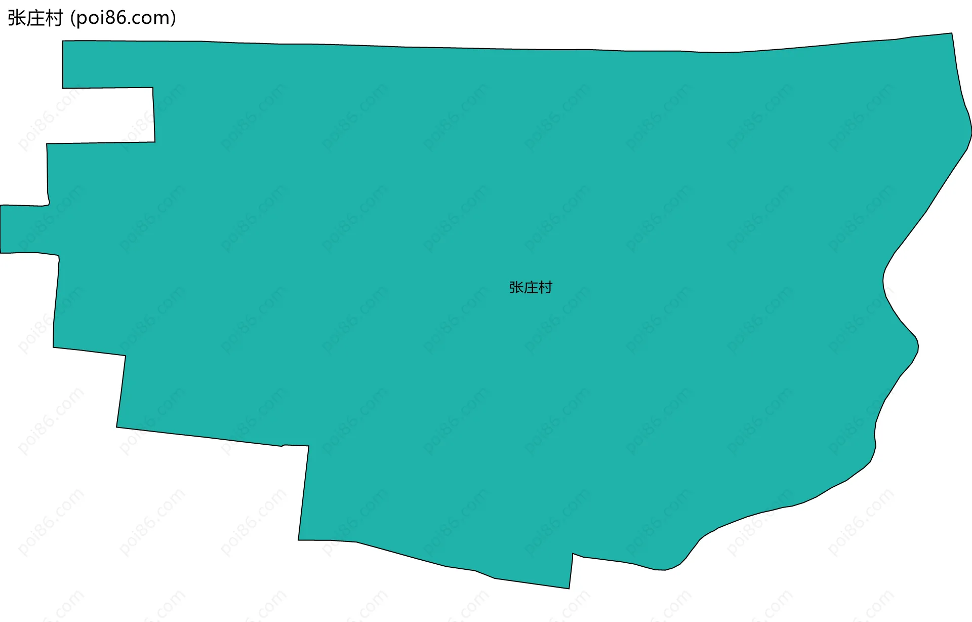 张庄村边界地图