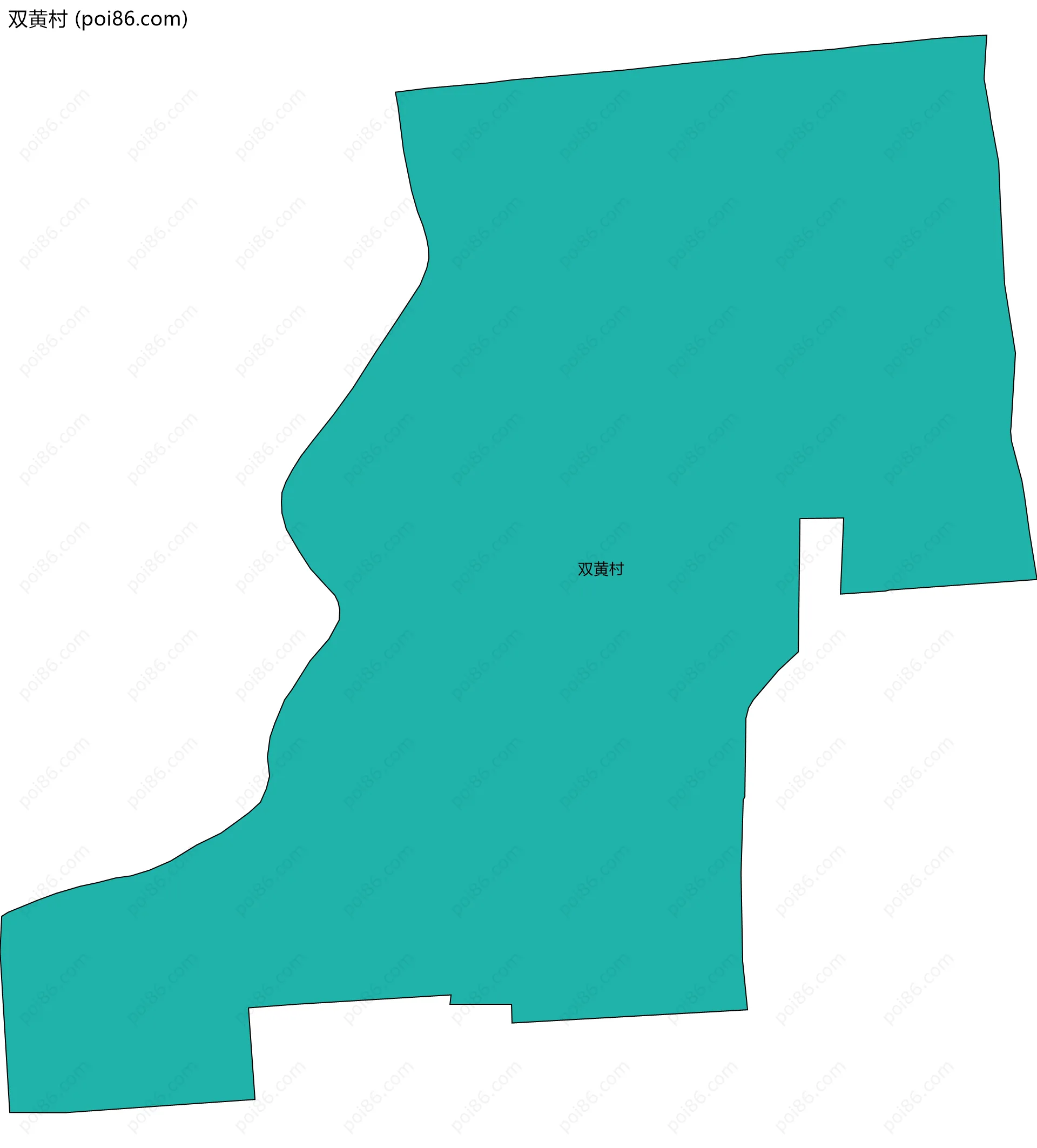 双黄村边界地图