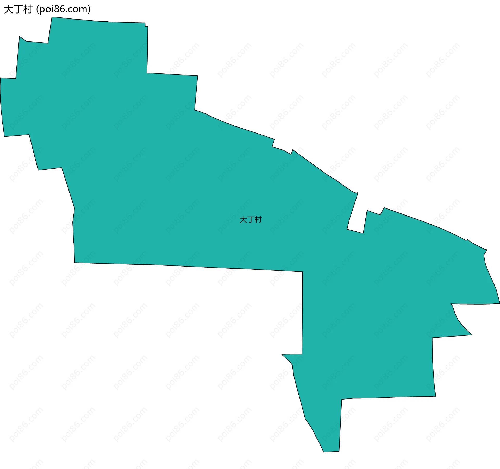 大丁村边界地图