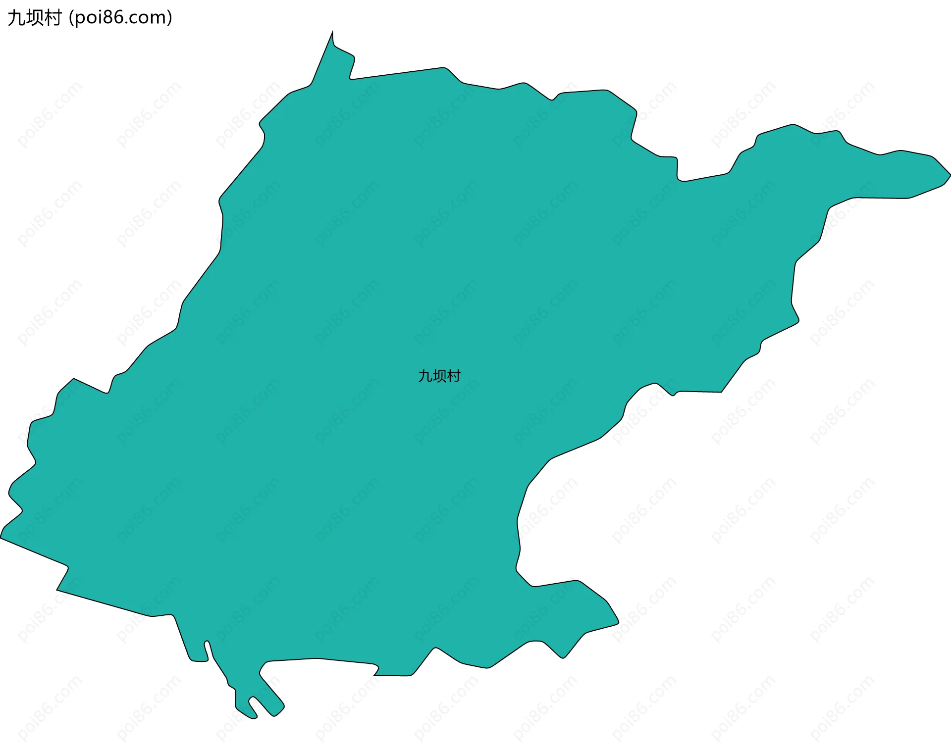 九坝村边界地图