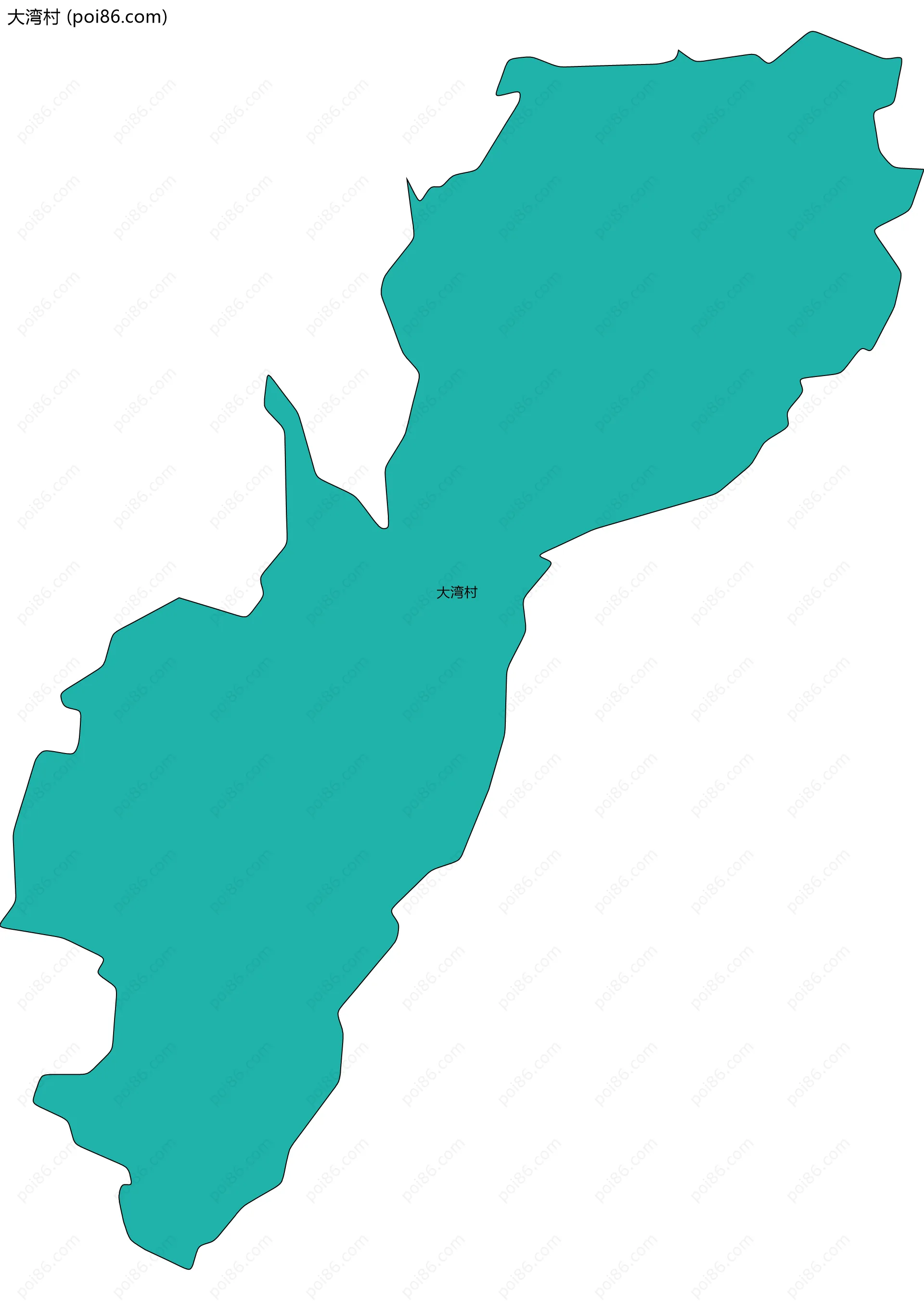 大湾村边界地图