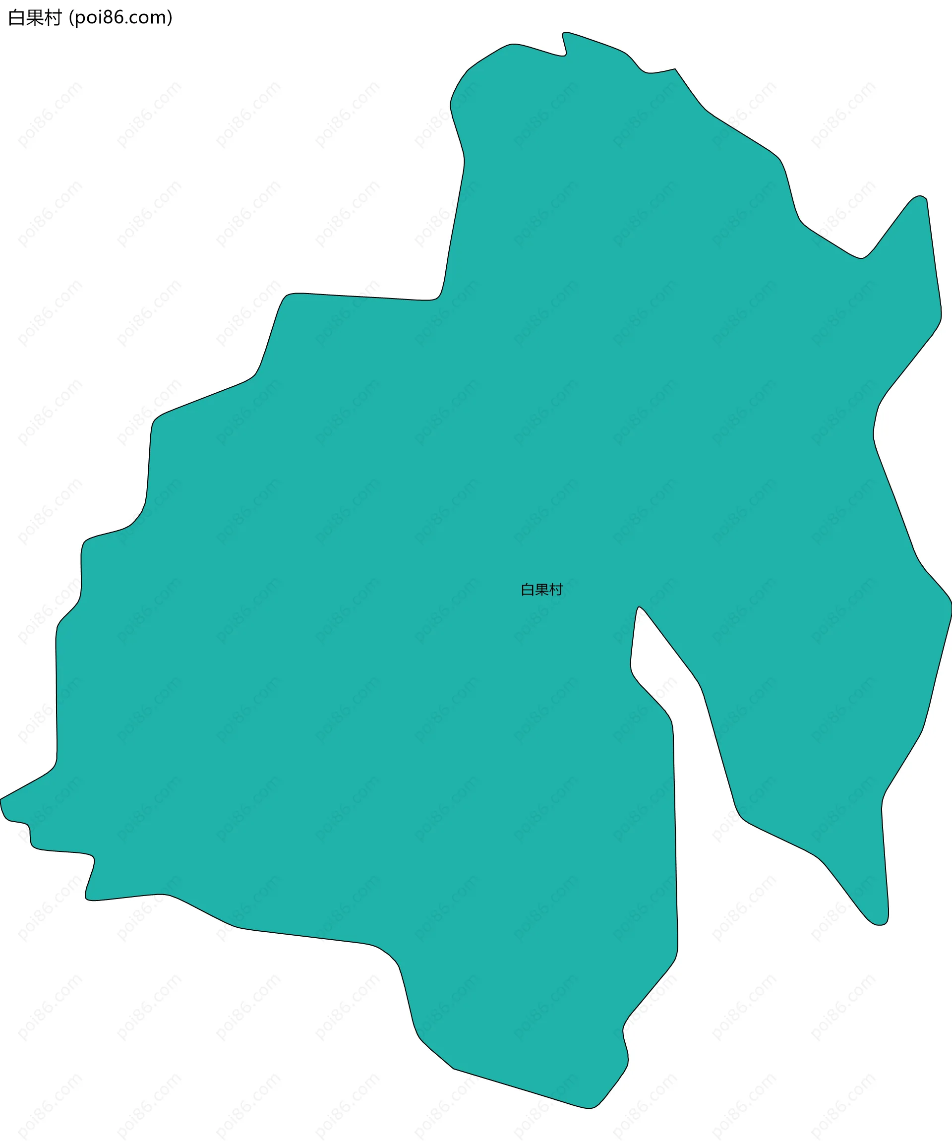 白果村边界地图