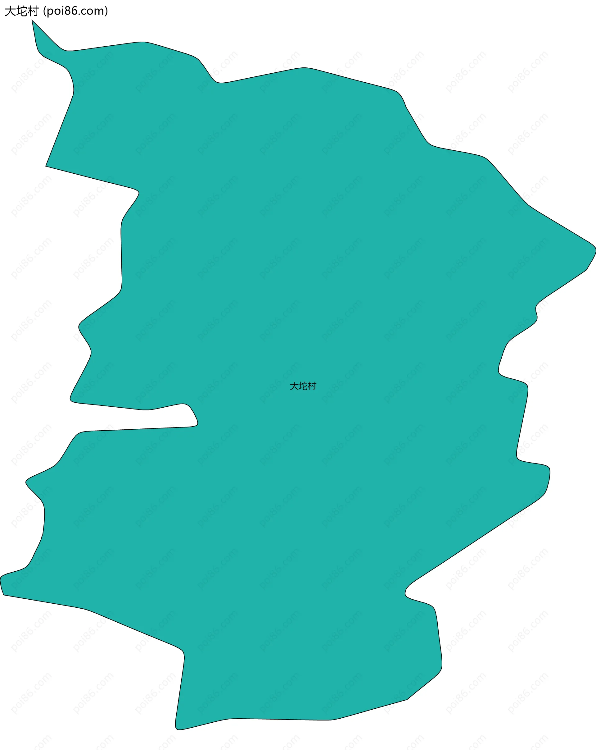 大坨村边界地图