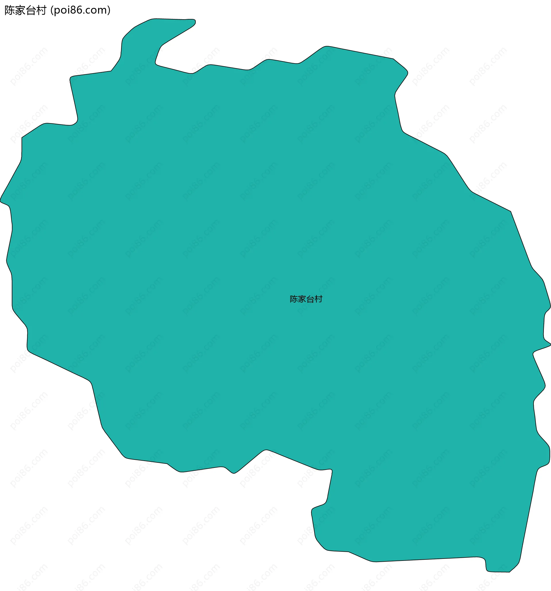 陈家台村边界地图