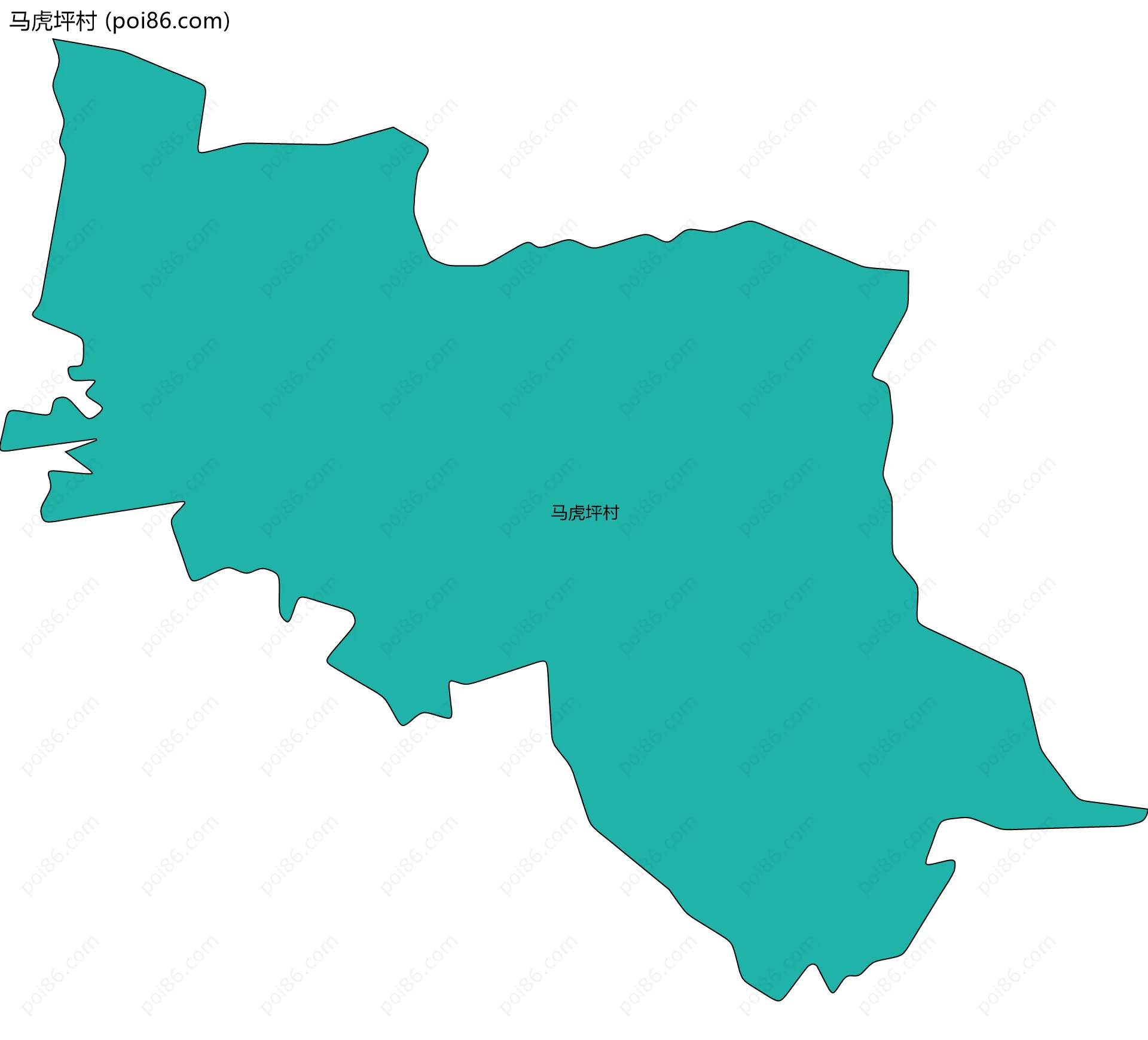 马虎坪村边界地图