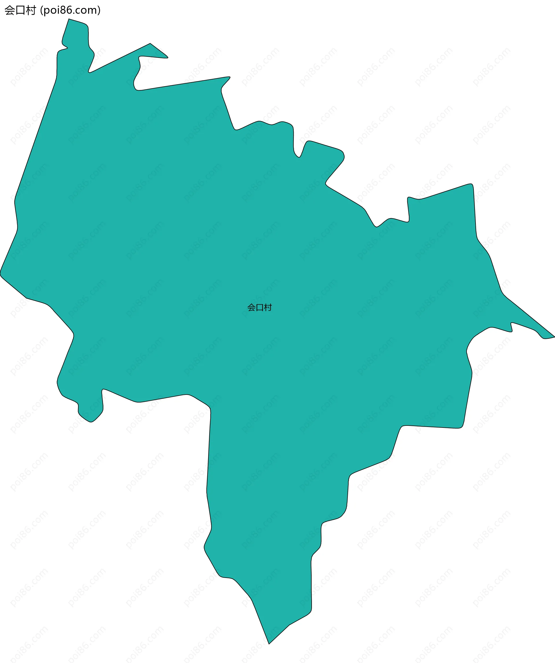 会口村边界地图