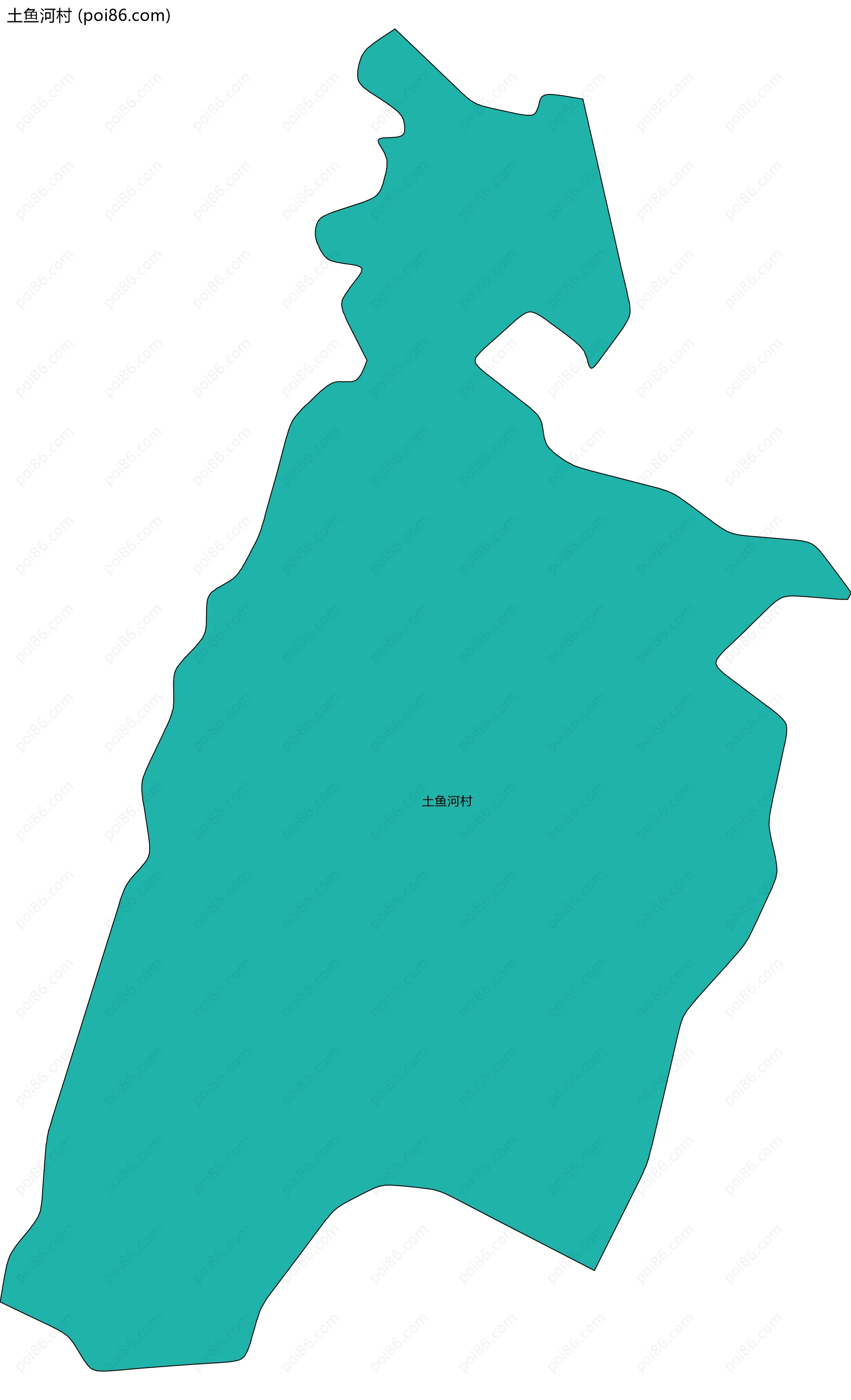 土鱼河村边界地图