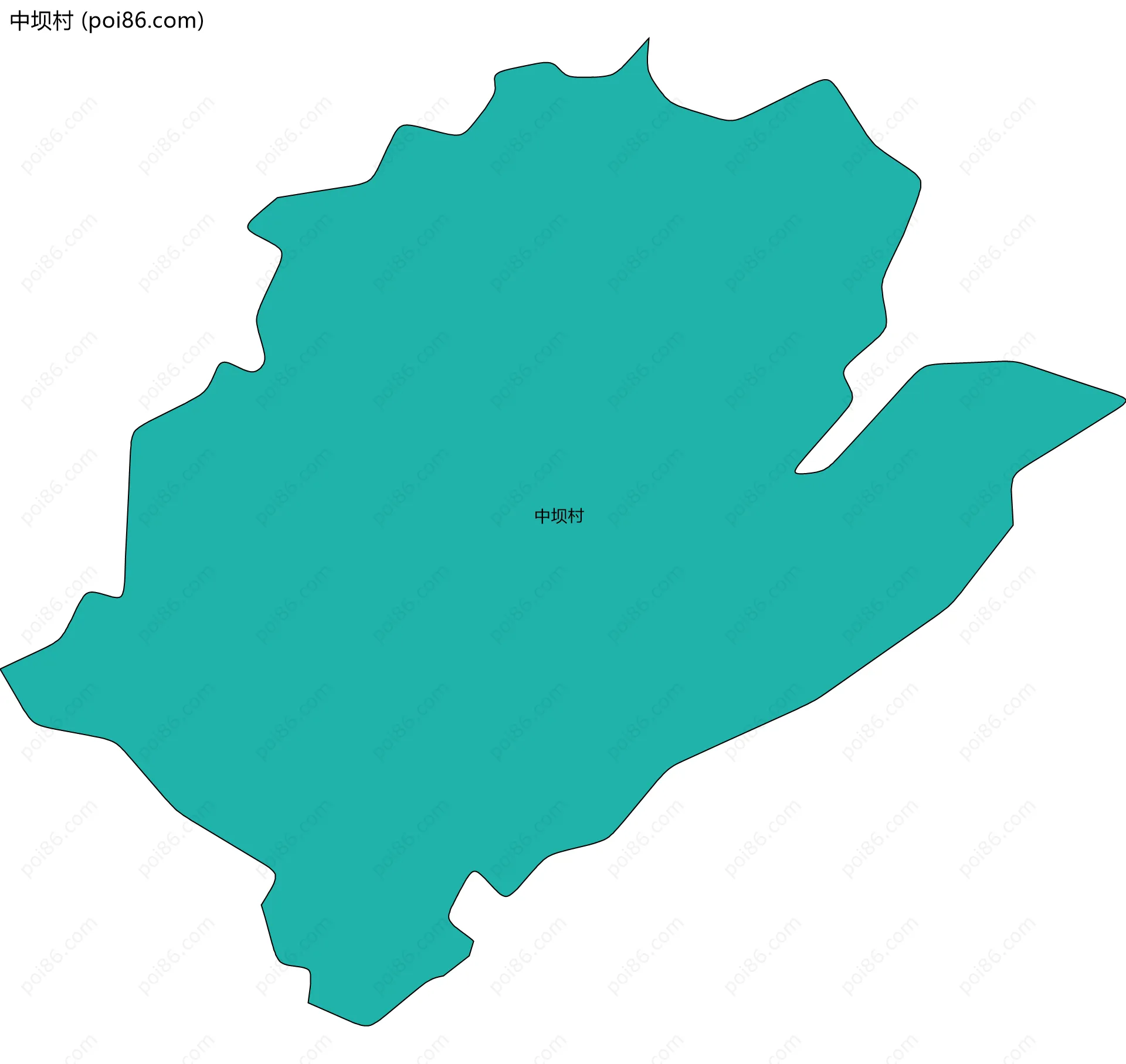 中坝村边界地图