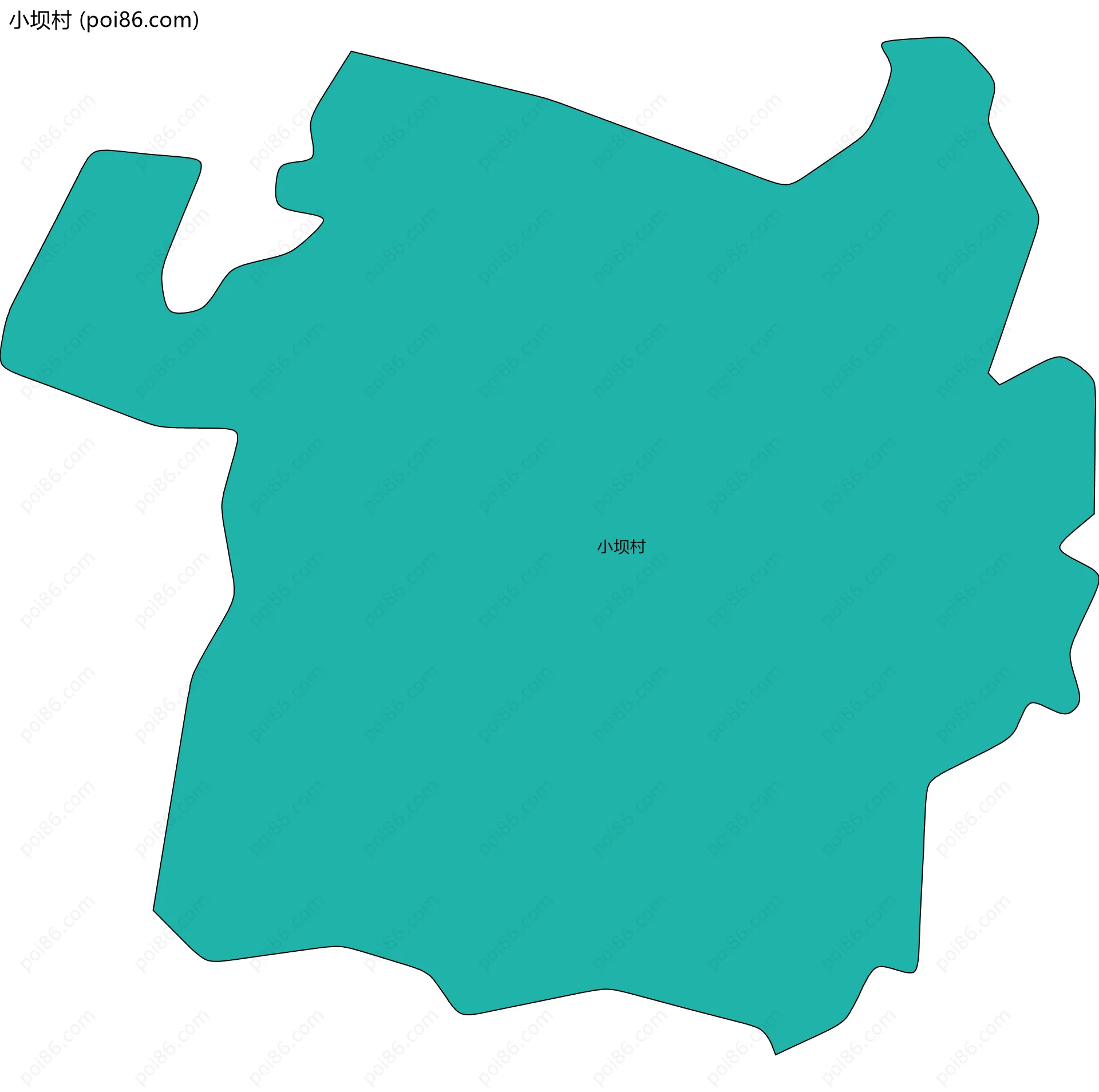 小坝村边界地图