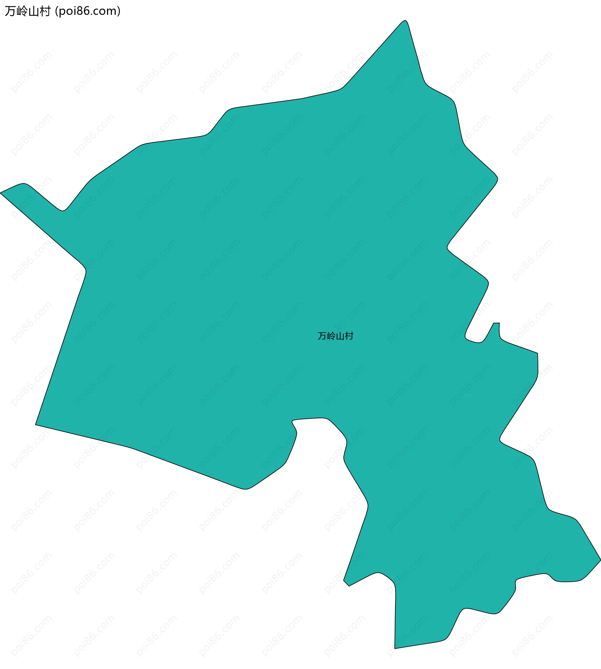 万岭山村边界地图