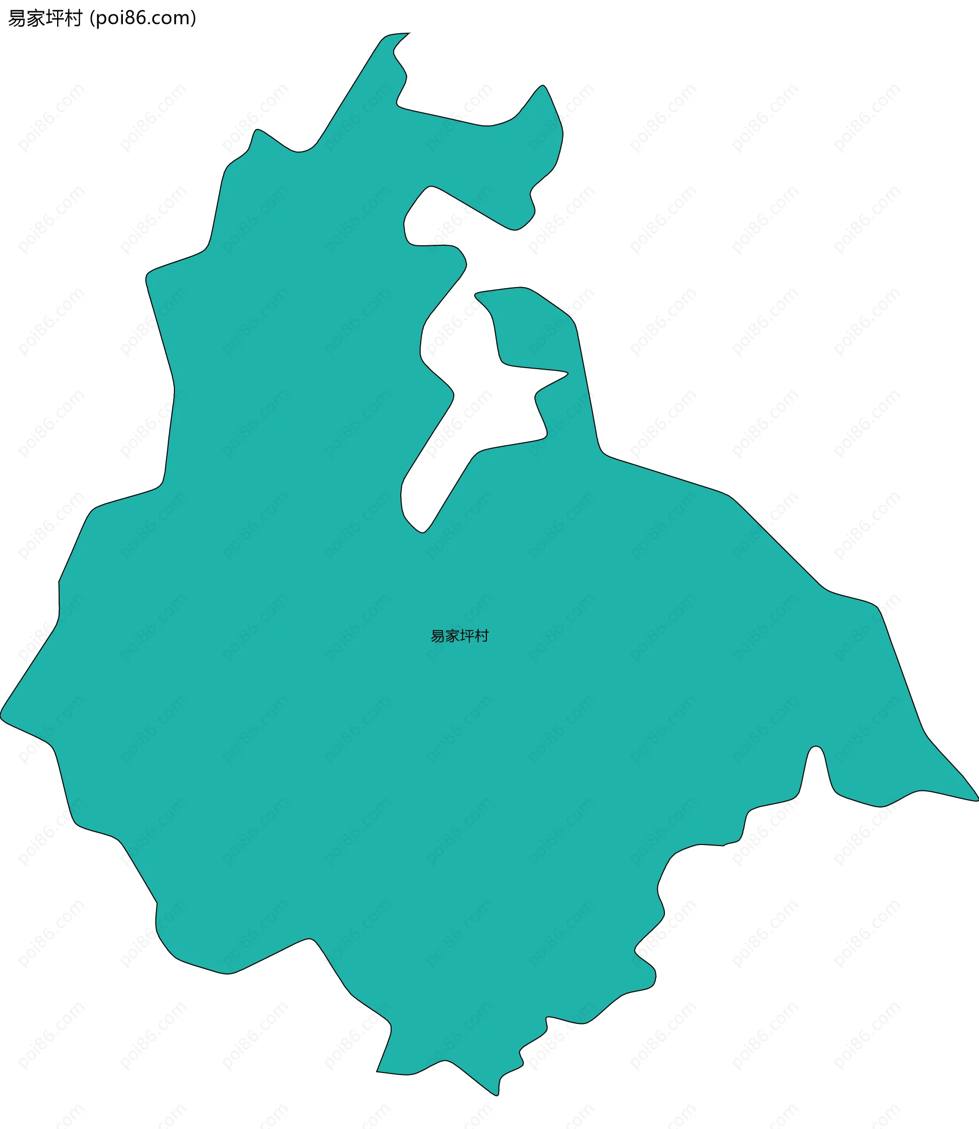 易家坪村边界地图