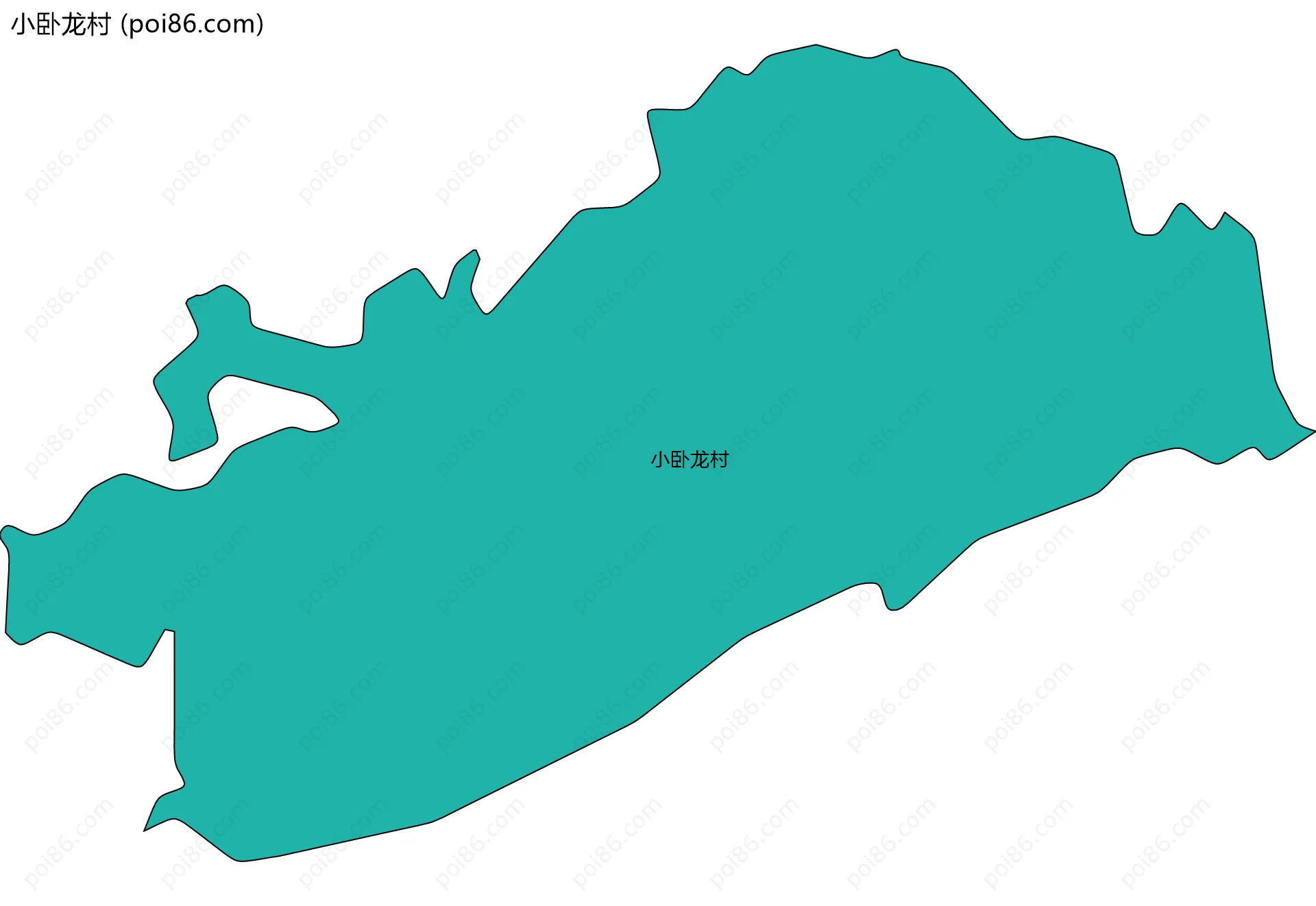 小卧龙村边界地图