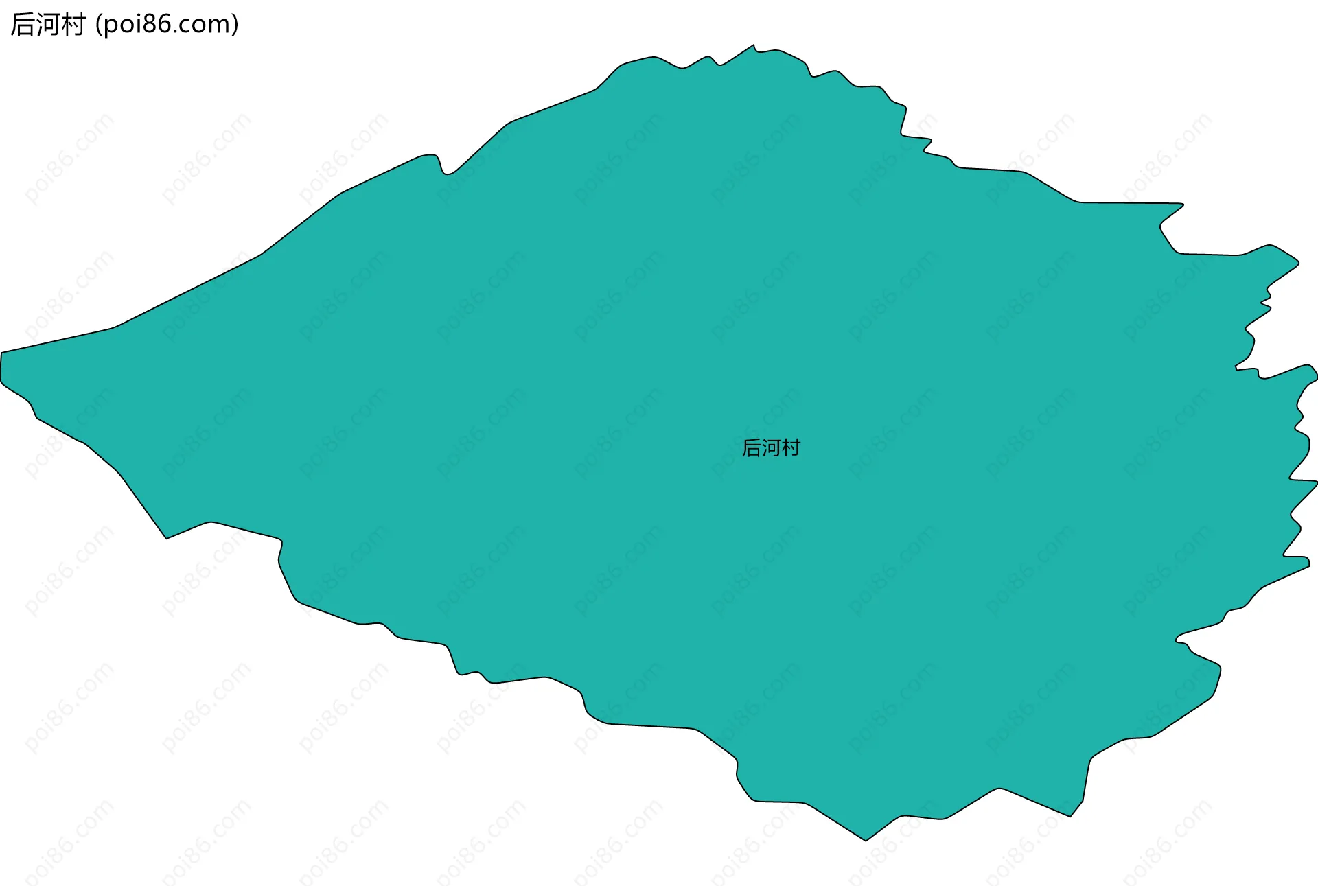 后河村边界地图