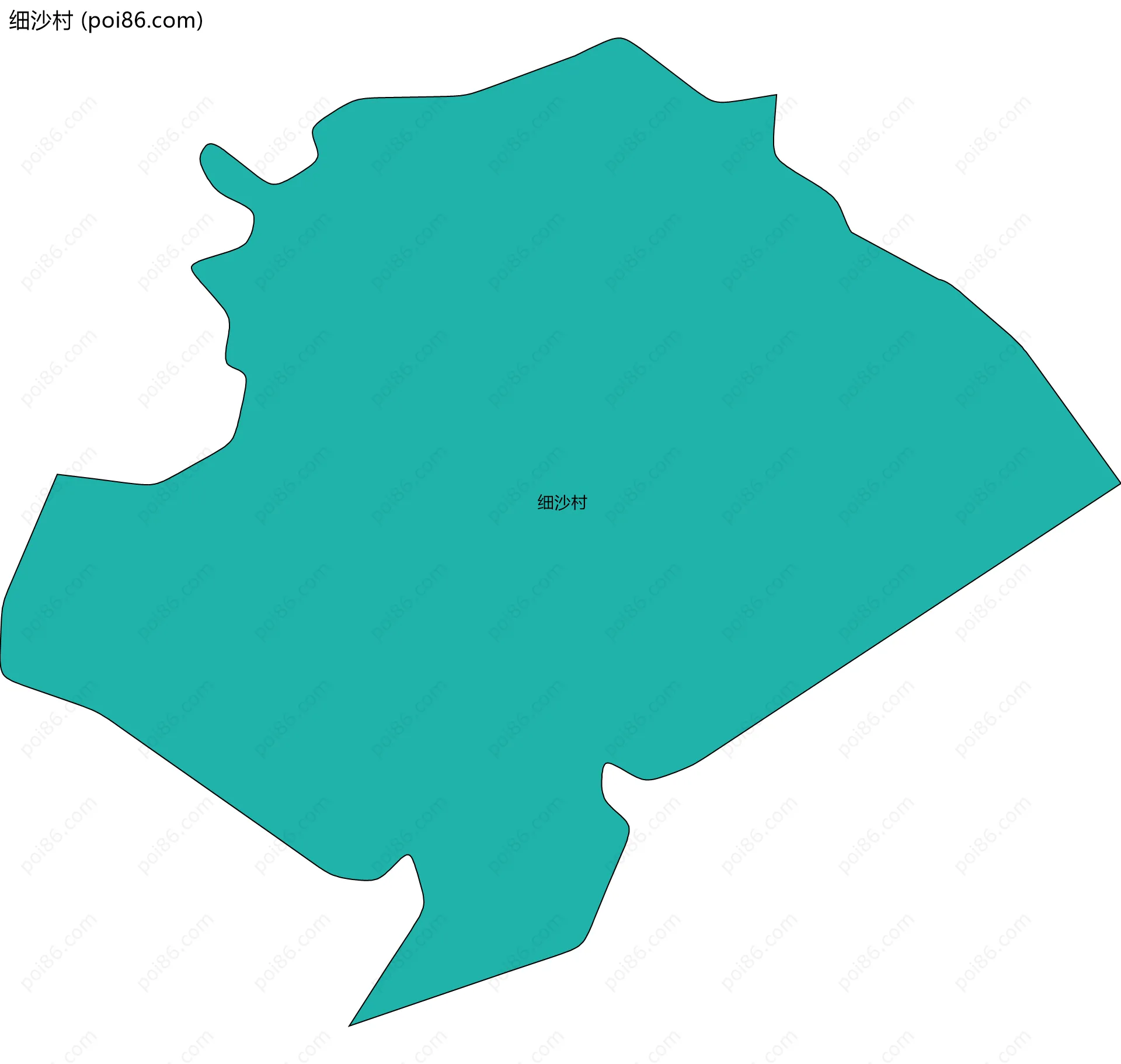 细沙村边界地图