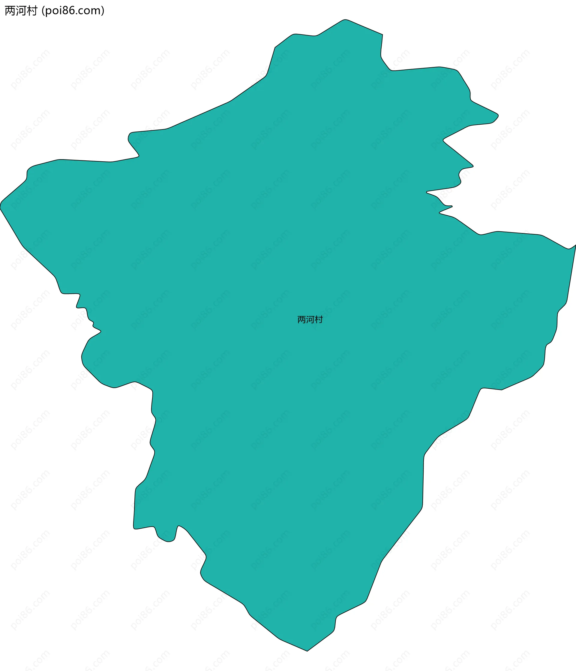 两河村边界地图