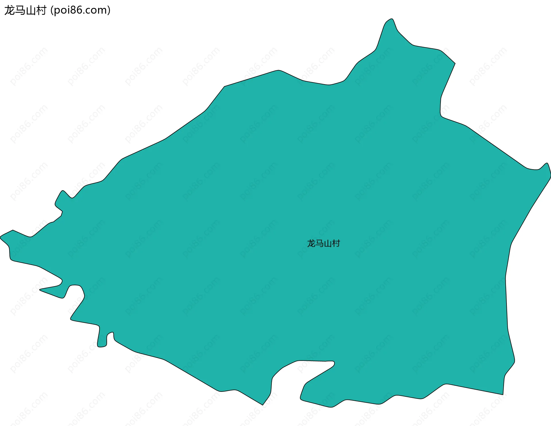 龙马山村边界地图