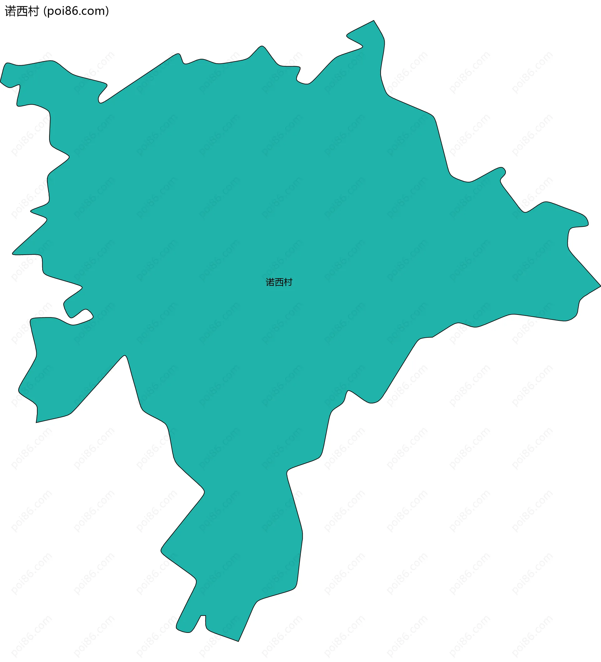 诺西村边界地图