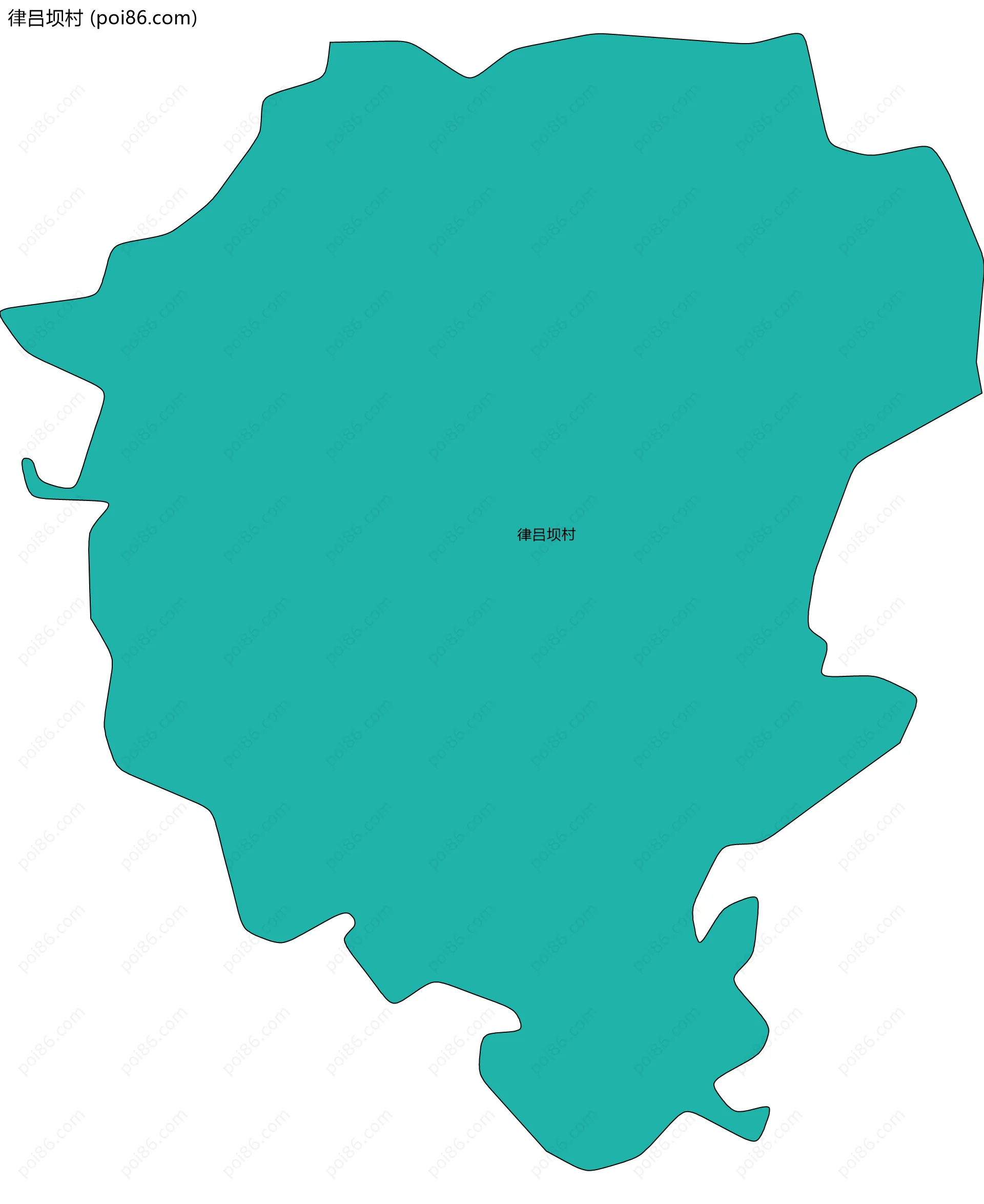 律吕坝村边界地图