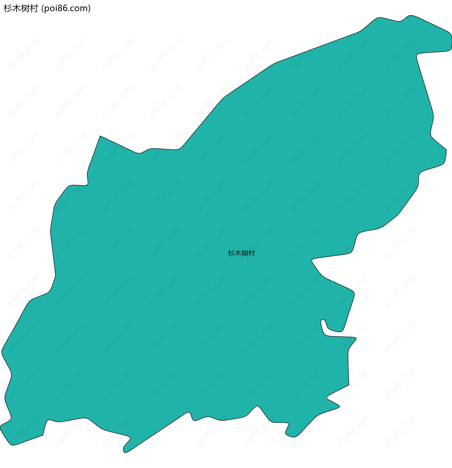 杉木树村边界地图