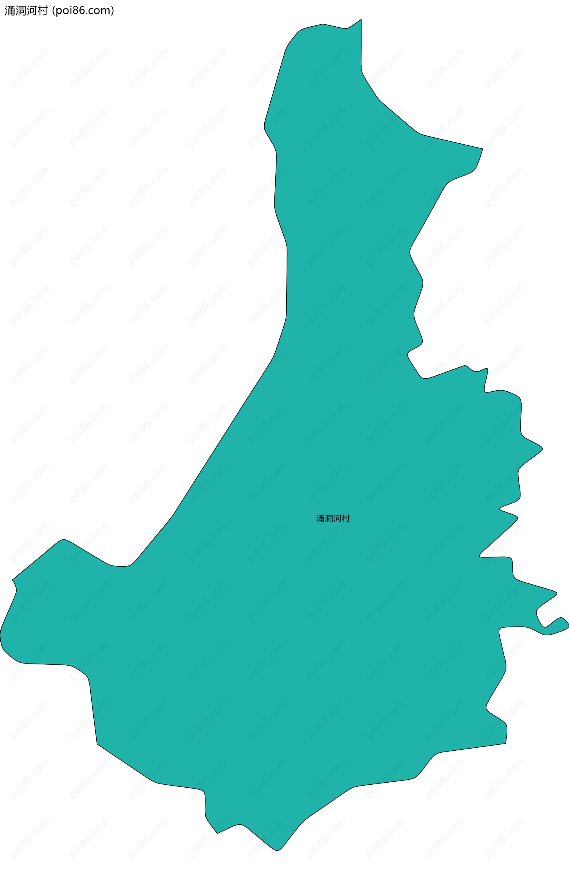 涌洞河村边界地图